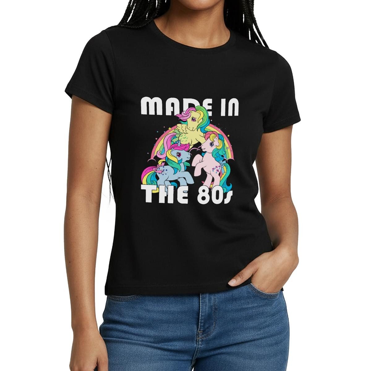 Spreadshirt T-Shirt My Little Pony Retro Made In The 80's Statement Frauen T-Shirt (1-tlg)