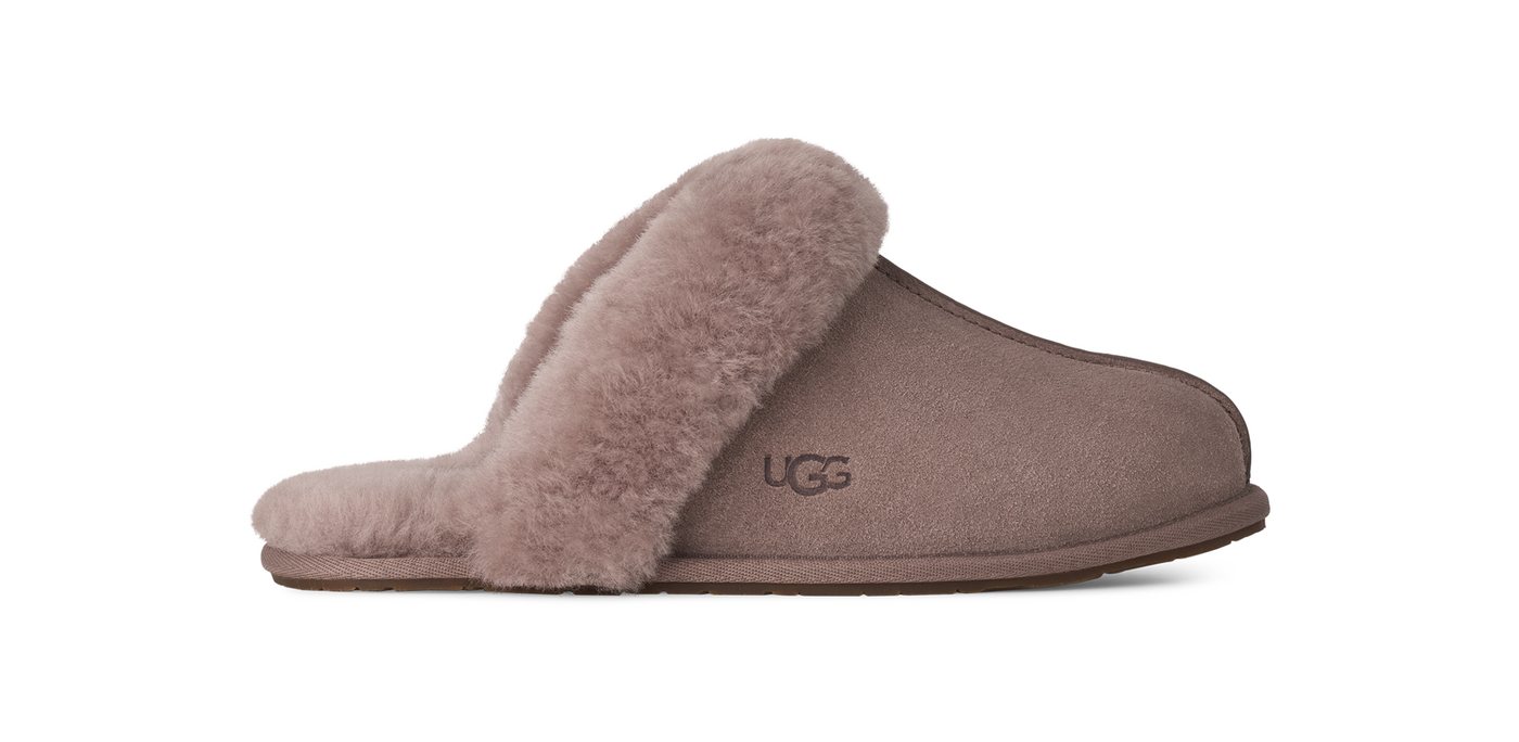UGG W SCUFFETTE II Clog Hausschuh, Schlupfschuh mit Fellimitat-Kragen