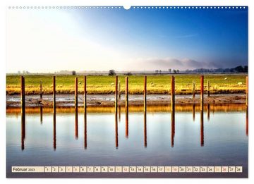 CALVENDO Wandkalender Friesland - Watt und Nordsee (Premium, hochwertiger DIN A2 Wandkalender 2023, Kunstdruck in Hochglanz)