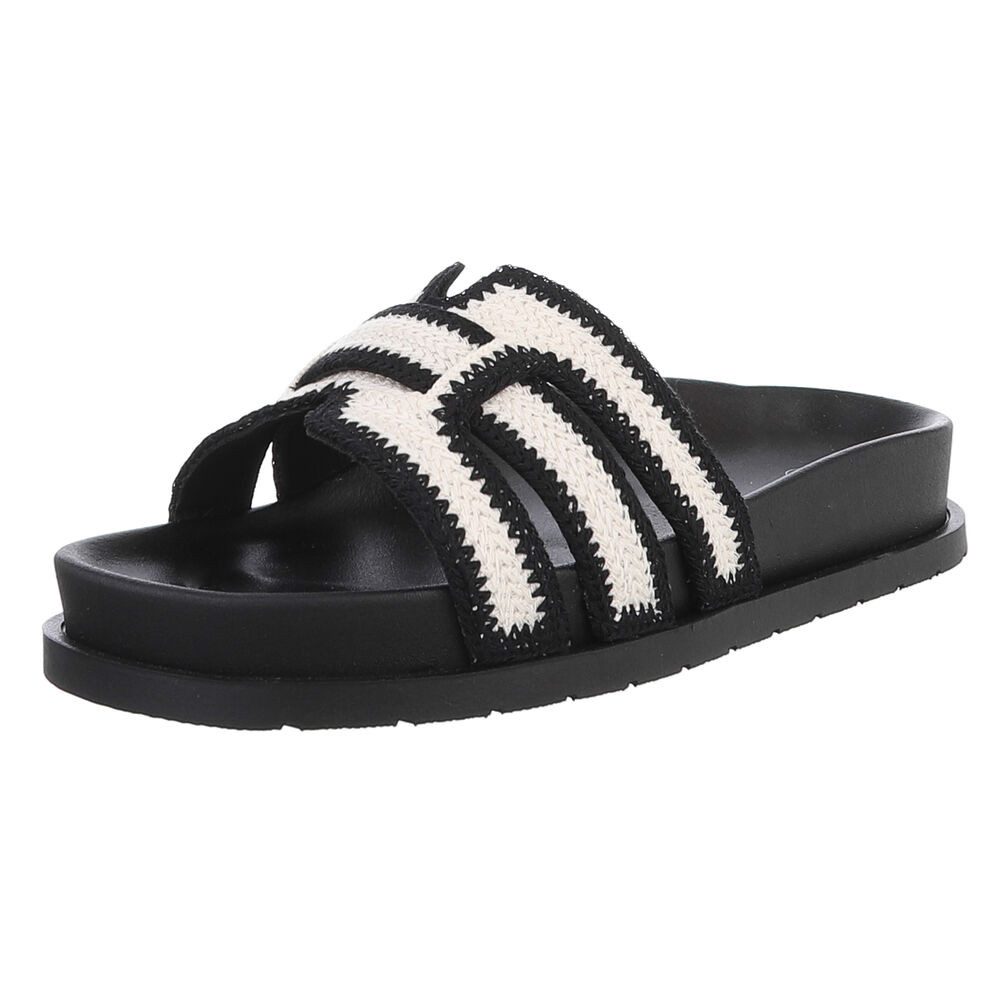 Ital-Design Moderne Damen Sandalen mit Schwarz-Weiß-Design für den Sommer P günstig online kaufen