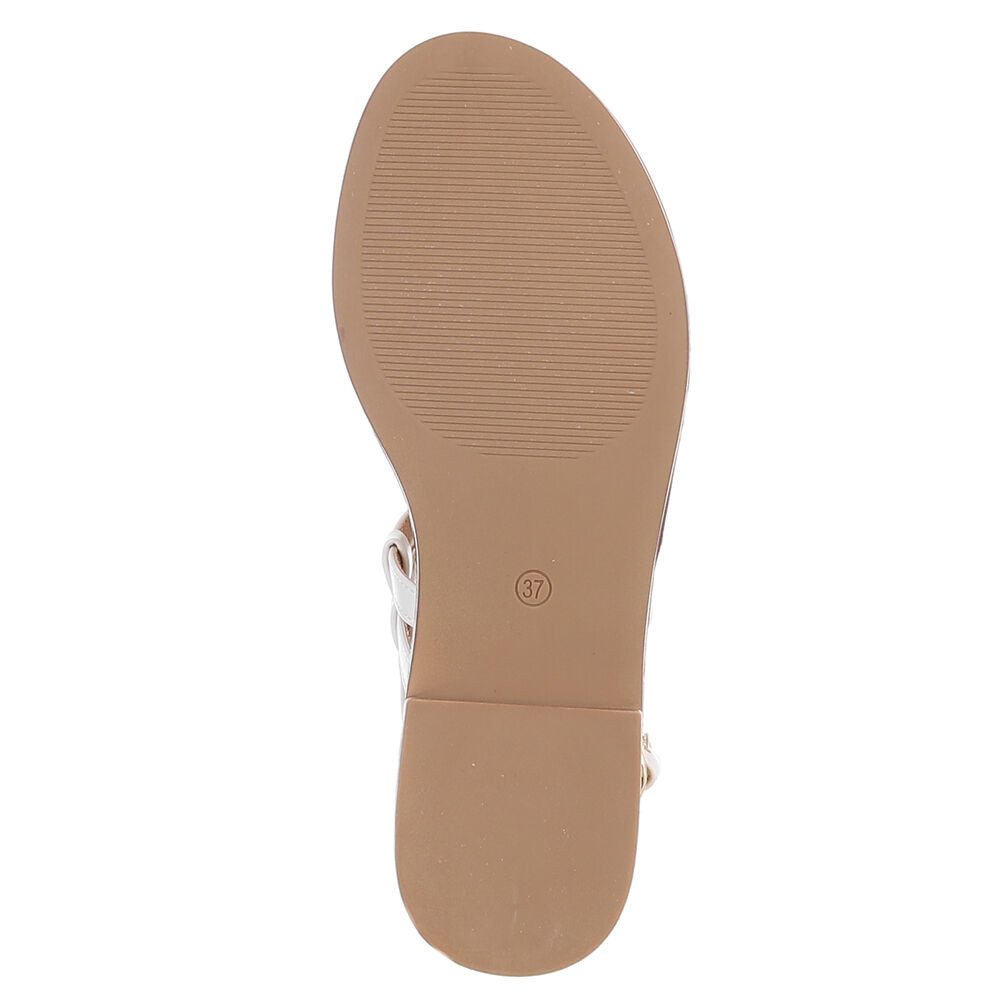 Ital-Design Damen Sandale mit Zierelementen und Fersenriemen Riemchensandalette (92002737) Blockabsatz Riemchensandalen in Roségold