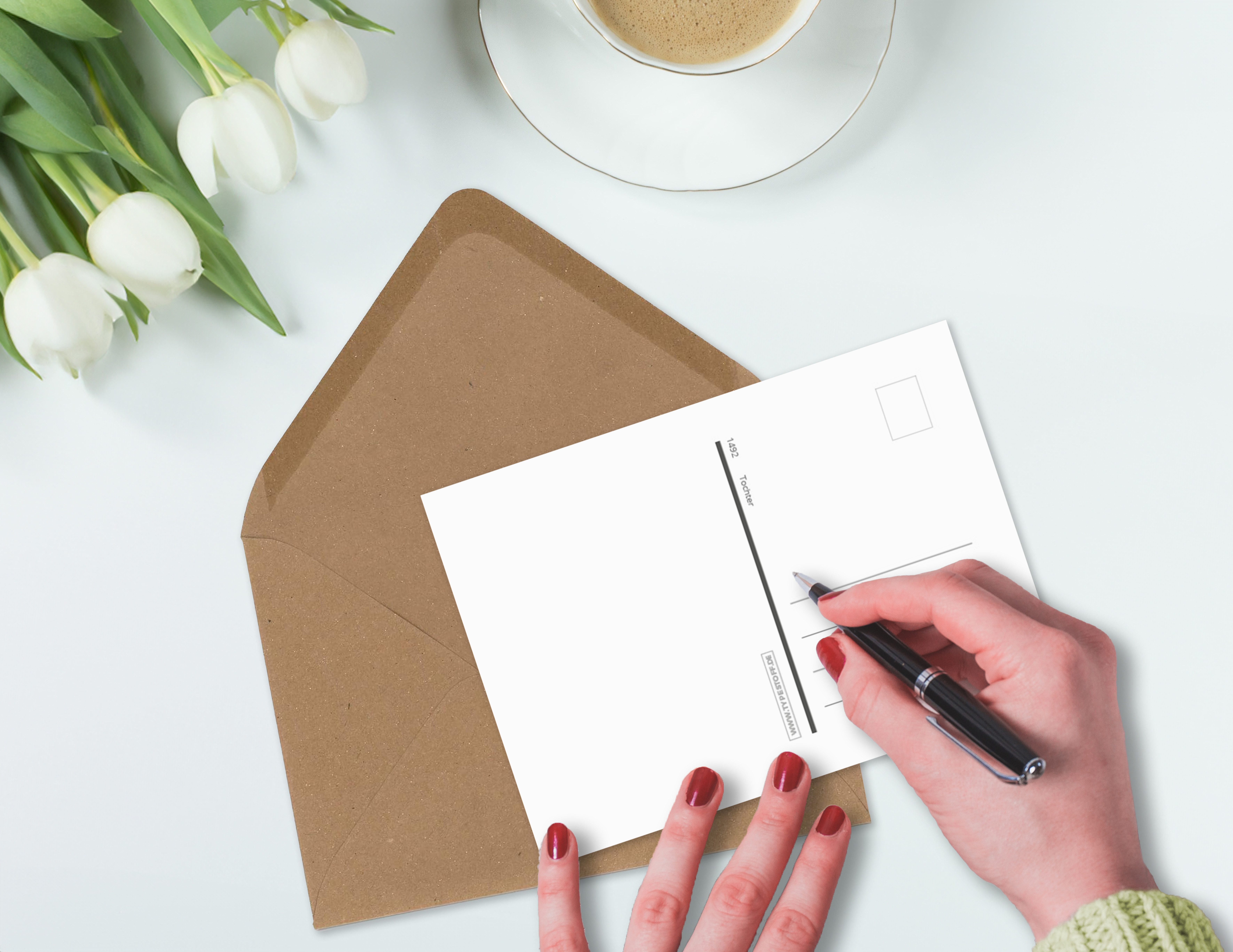 TypeStoff Postkarte Postkarte Für meine wundervolle Tochter - inkl. Briefumschlag