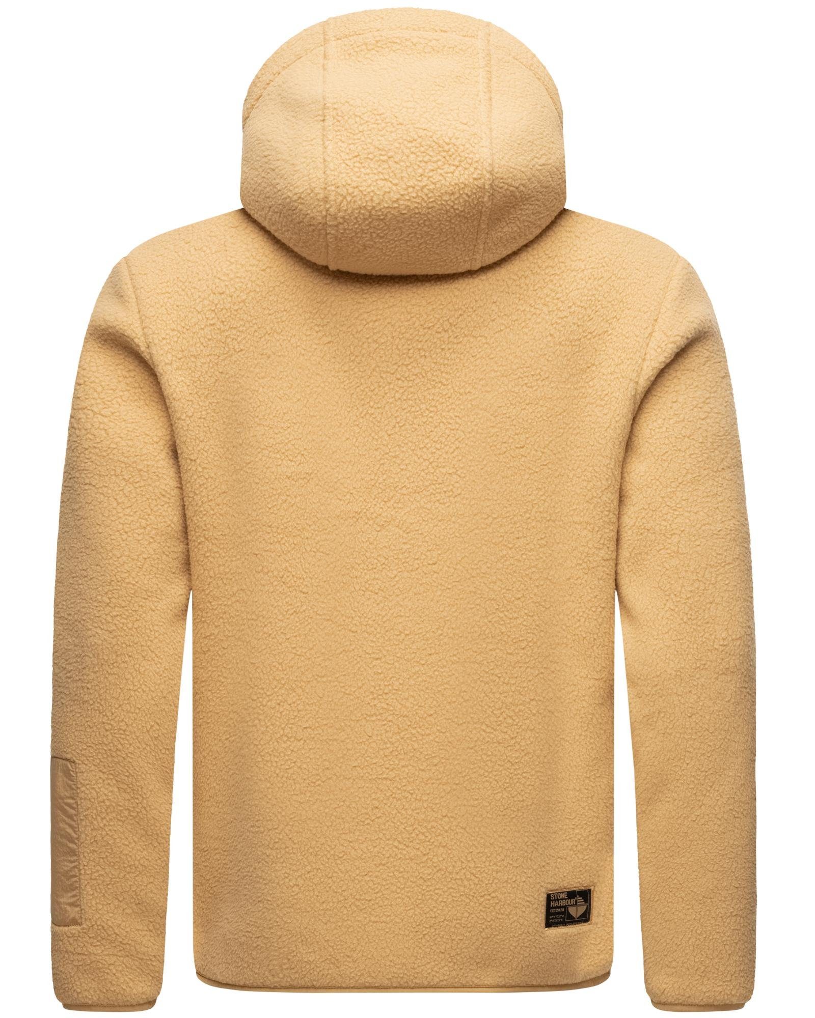 Stone Harbour Fleecejacke Illian Sportliche Herren Fleece-Outdoorjacke mit Kapuze