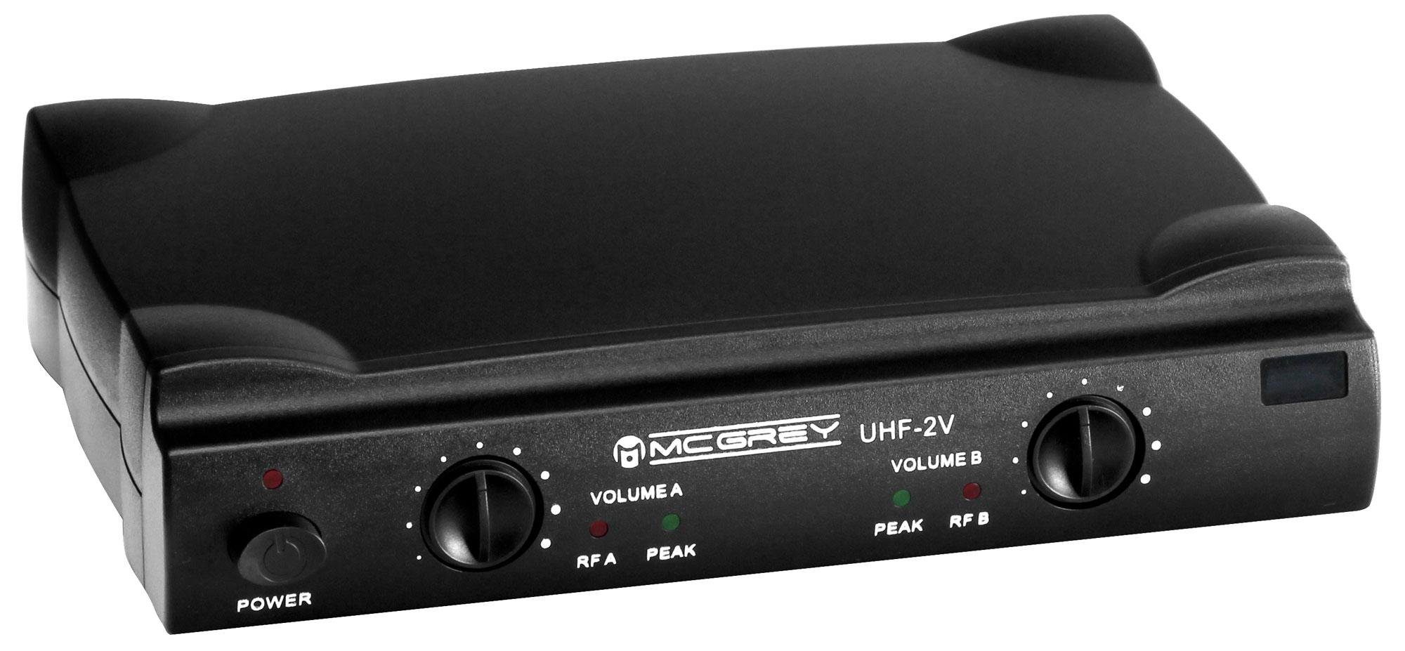 McGrey Mikrofon UHF-2V Dual Funk Mikrofon Set mit 50m Reichweite, Bedienerfreundlicher Aufbau und Nutzung