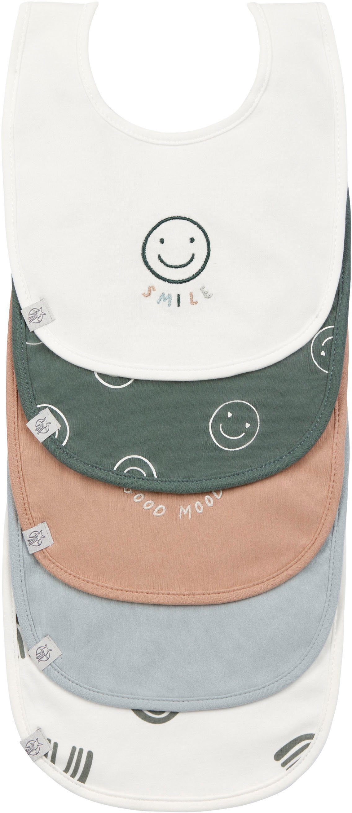 LÄSSIG Lätzchen Tiny Smile, (Set, 5-St) | Lätzchen