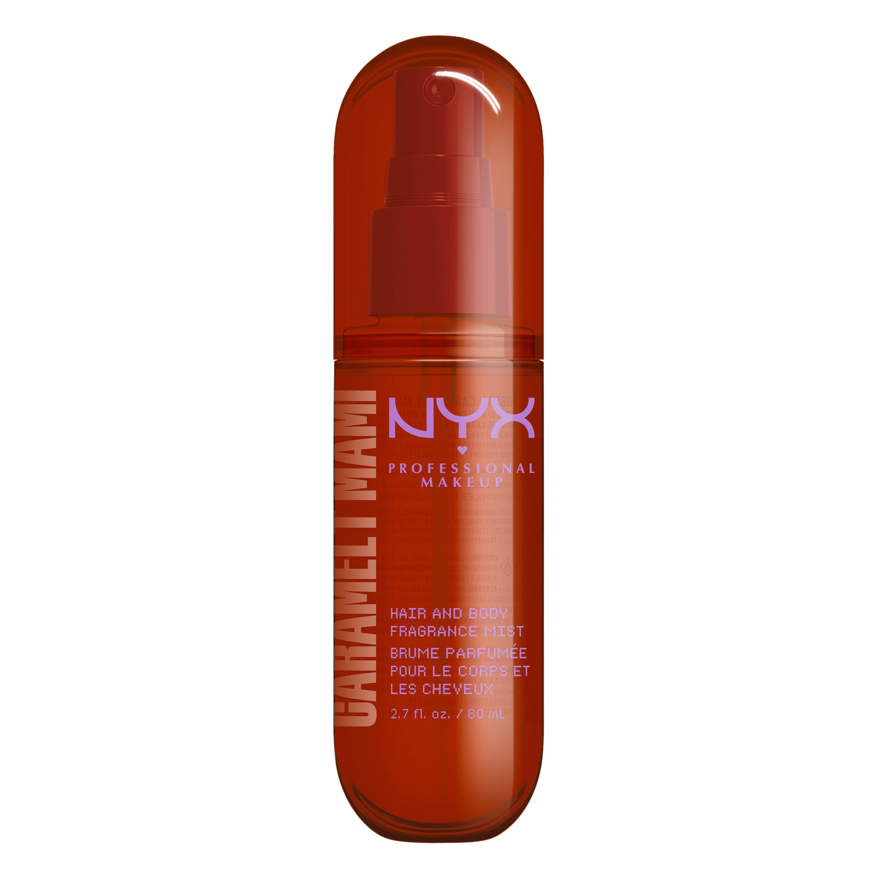 NYX PROFESSIONAL MAKEUP Bodyspray CARAMELT MAMI HAIR & BODY MIST, duftet nach Karamell & Pistazie