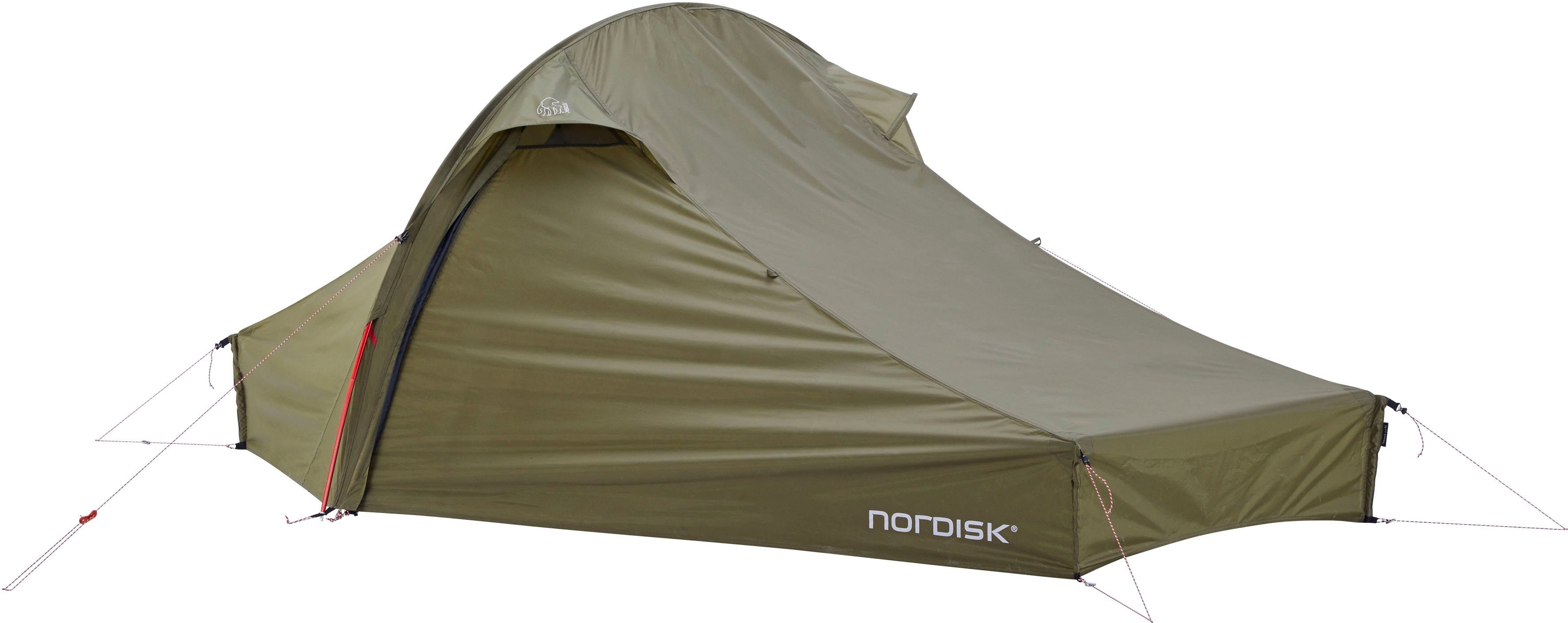 Nordisk Tunnelzelt Telemark 2.2 PU Tent Dark Olive, Personen: 2 (Packung, 1 tlg)