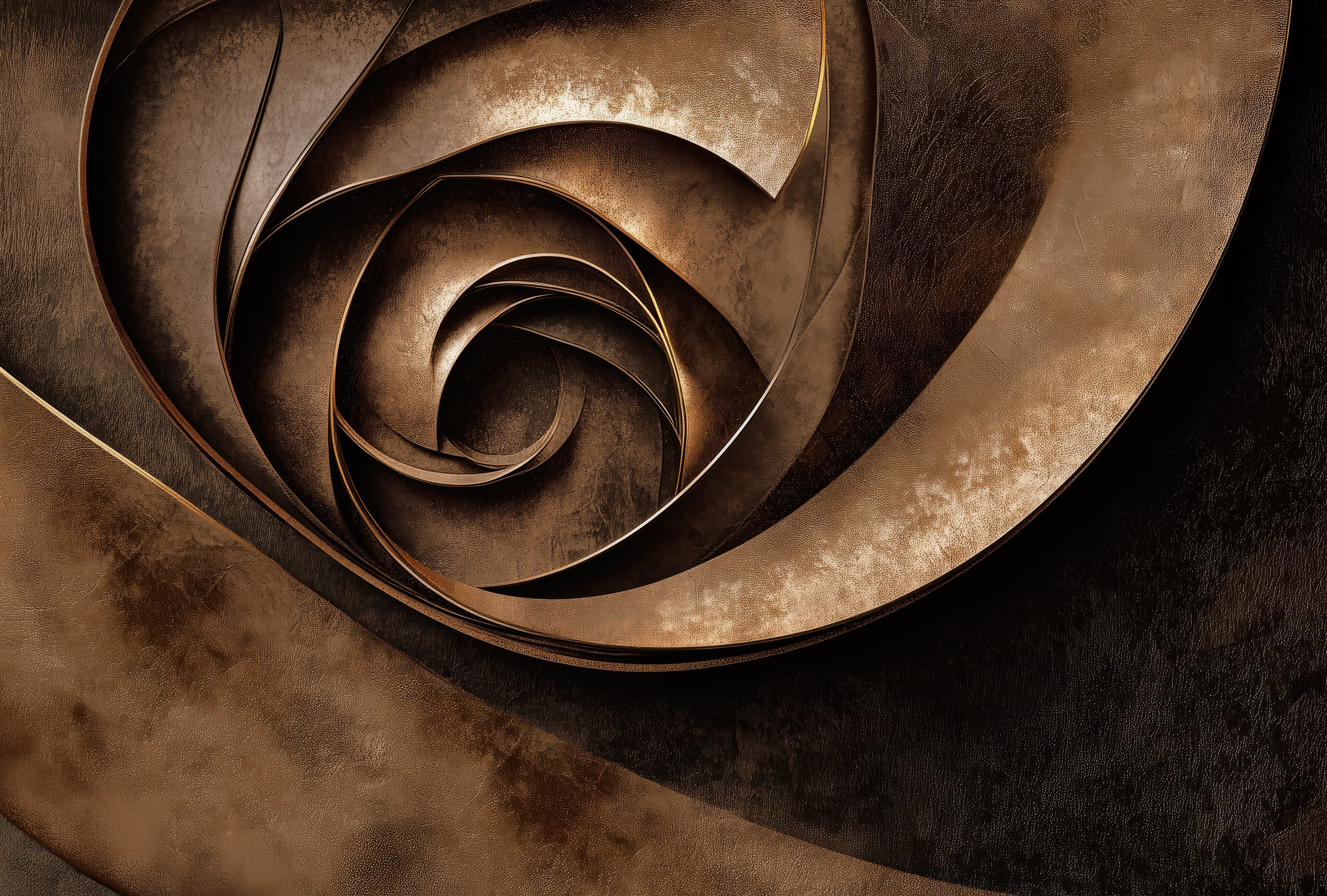 Erismann Vliestapete Vliestapete 3D-Spirale Bronze Metallic Erismann Art Edition 2