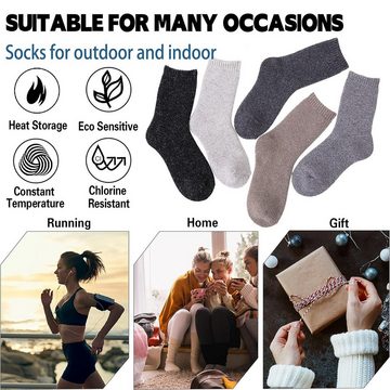 Alster Herz Thermosocken 3 Paar Warme Winter Thermosocken, Socken mit Frottee 36-43, A0513 (3-Paar) für Damen Herren, hält sehr warm