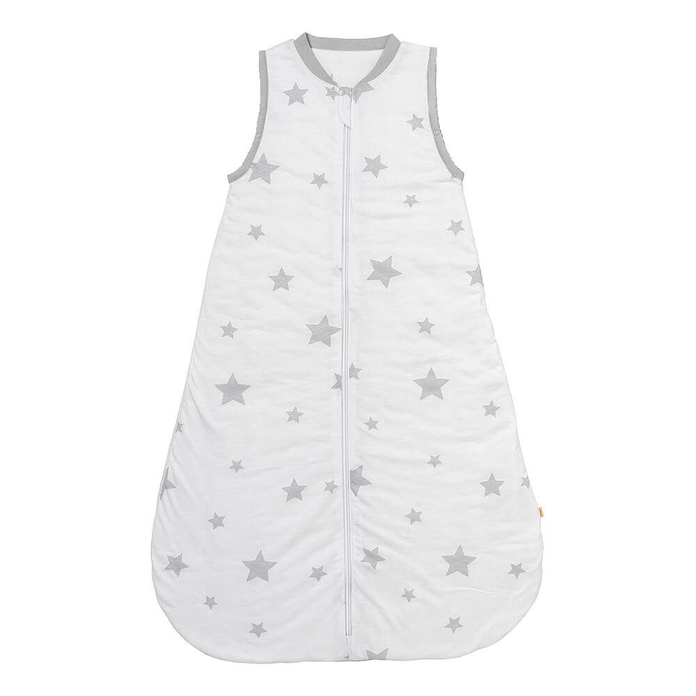 Schlummersack Kinderschlafsack, Babyschlafsack, 1.0 Tog OEKO-TEX zertifiziert Sterne grau