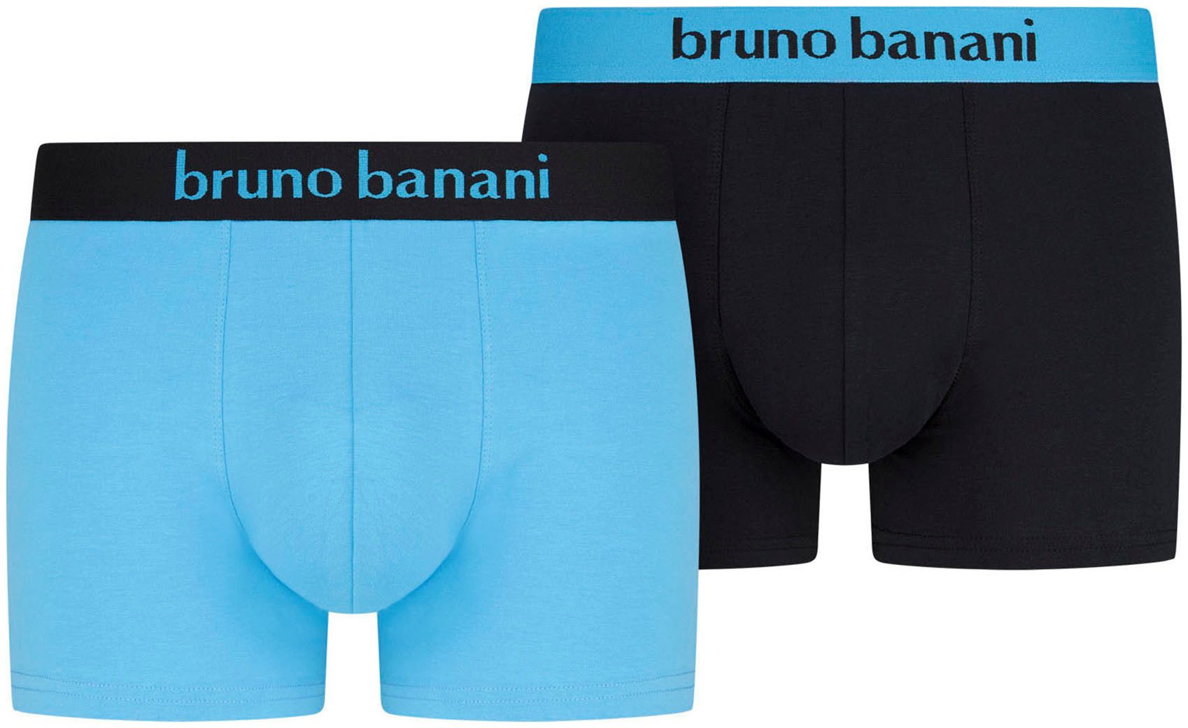 Bruno Banani Boxer Flowing (2er Pack) mit kontrastreichem Logobund günstig online kaufen