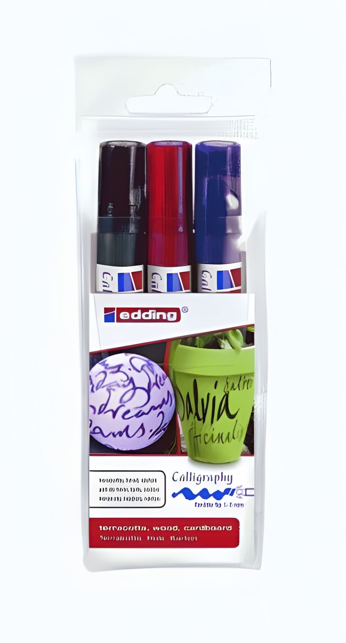 edding Kalligraphie-Stift Edding Kalligrafiemarker 1455 3er-Set sortiert