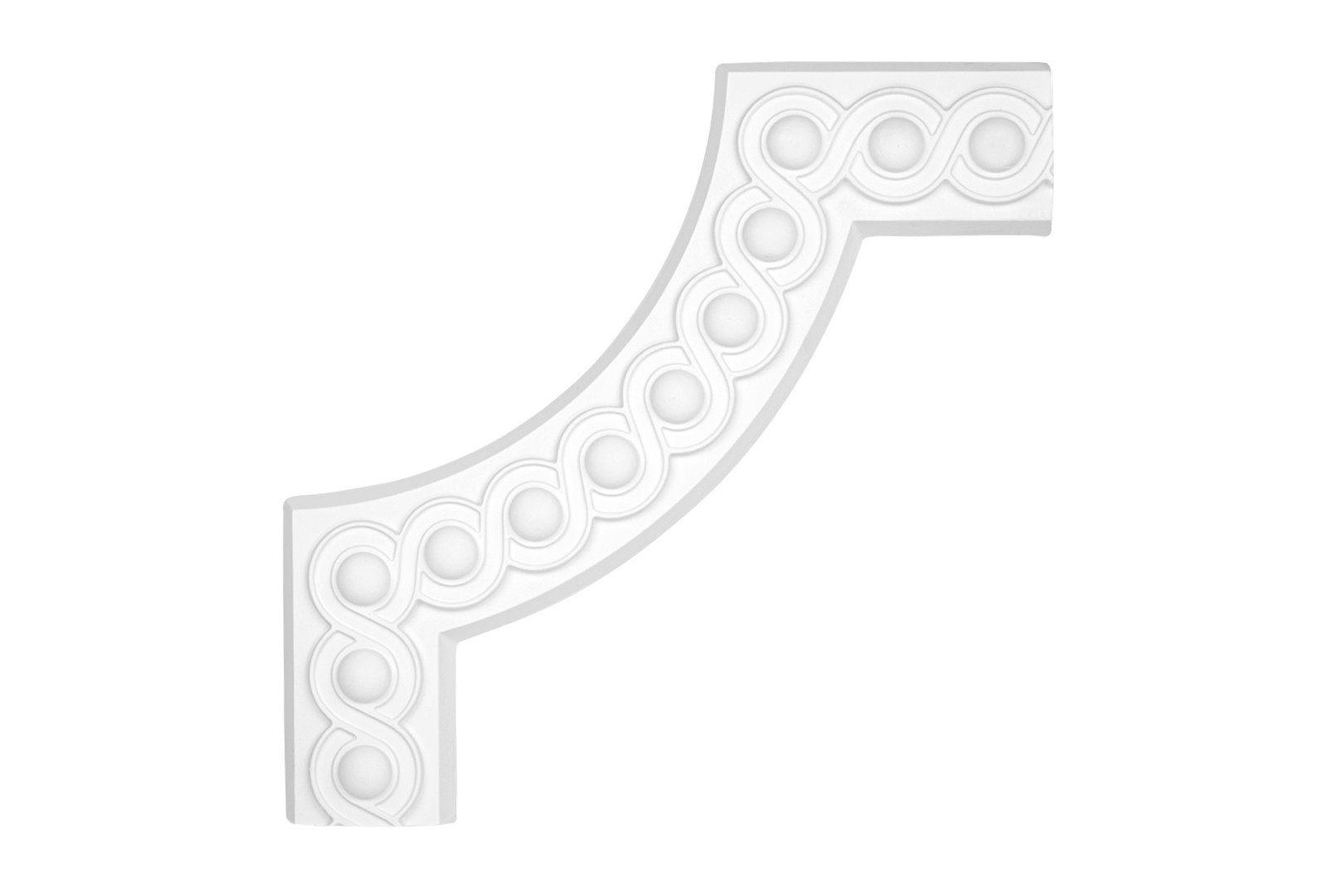 Hexim Perfect Stuckleiste AC214-12, Wand- und Deckenumrandung aus PU - Segment als Ergänzung zur Flachleiste, hart & stoßfest, weiß - Spiegelrahmen