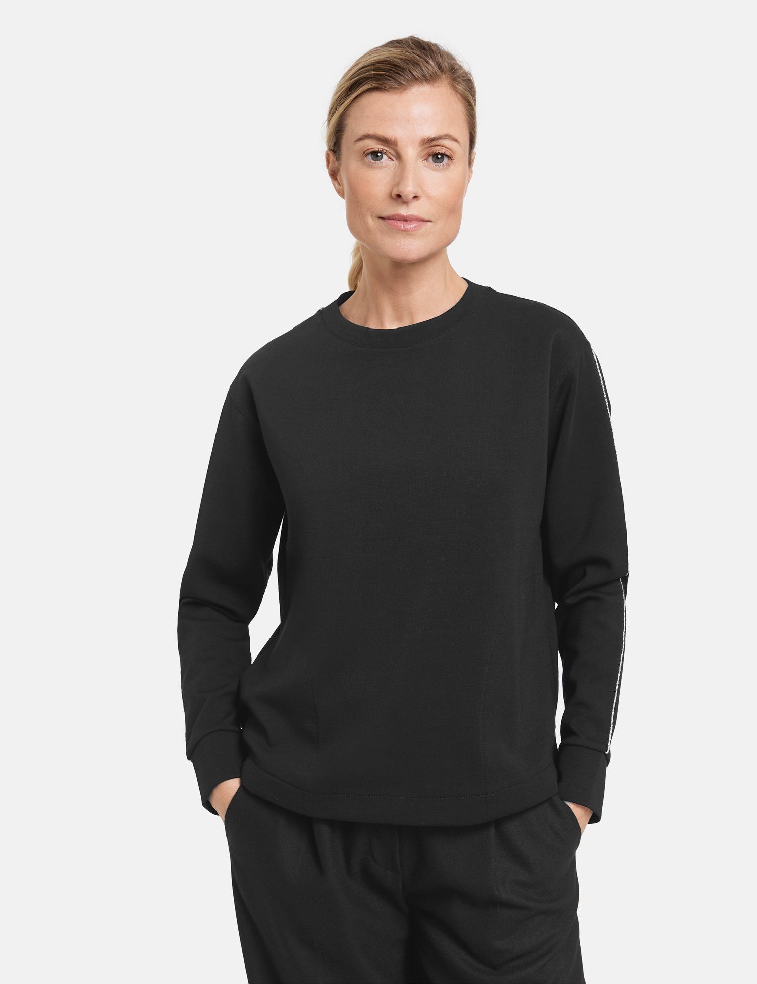 GERRY Sweatshirt WEBER zierlichem mit Sweatshirt Kettenband