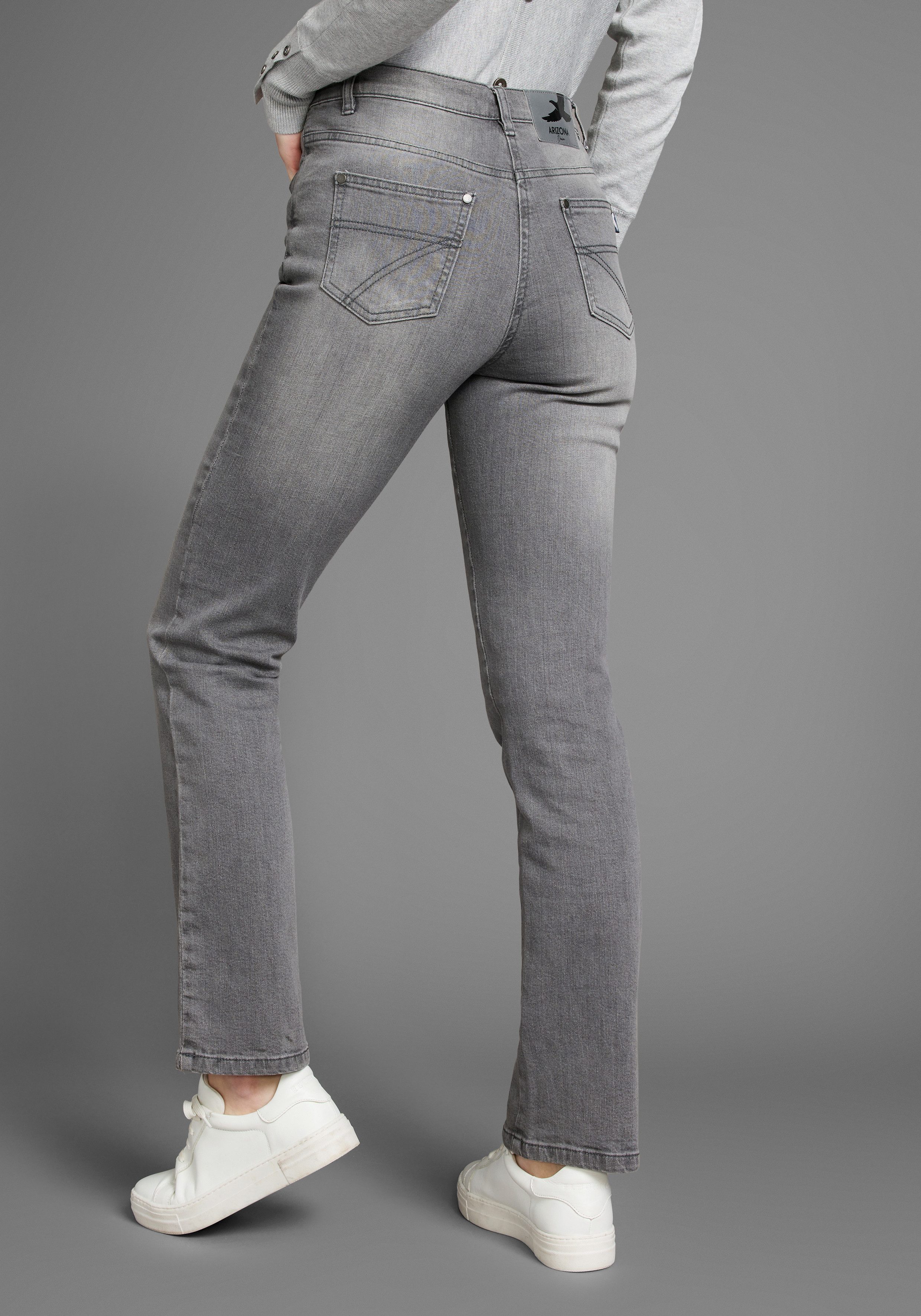 Arizona Gerade Jeans Annett bequeme Passform, 5-Pocket-Style, hohe Taille