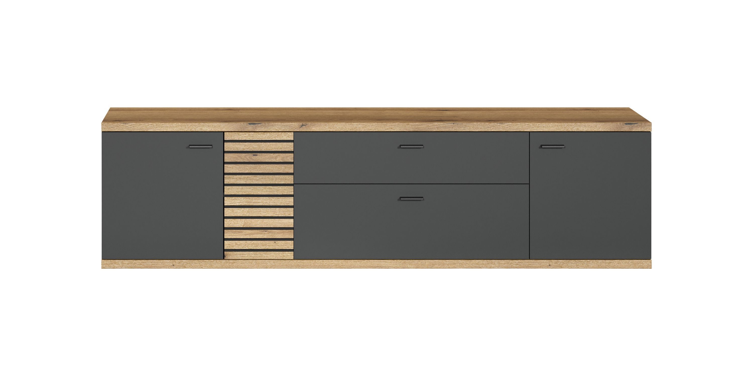 trendteam Lowboard (TV-Lowboard), Lowboard TV-Board Unterschrank 202 x 55 x 42 cm