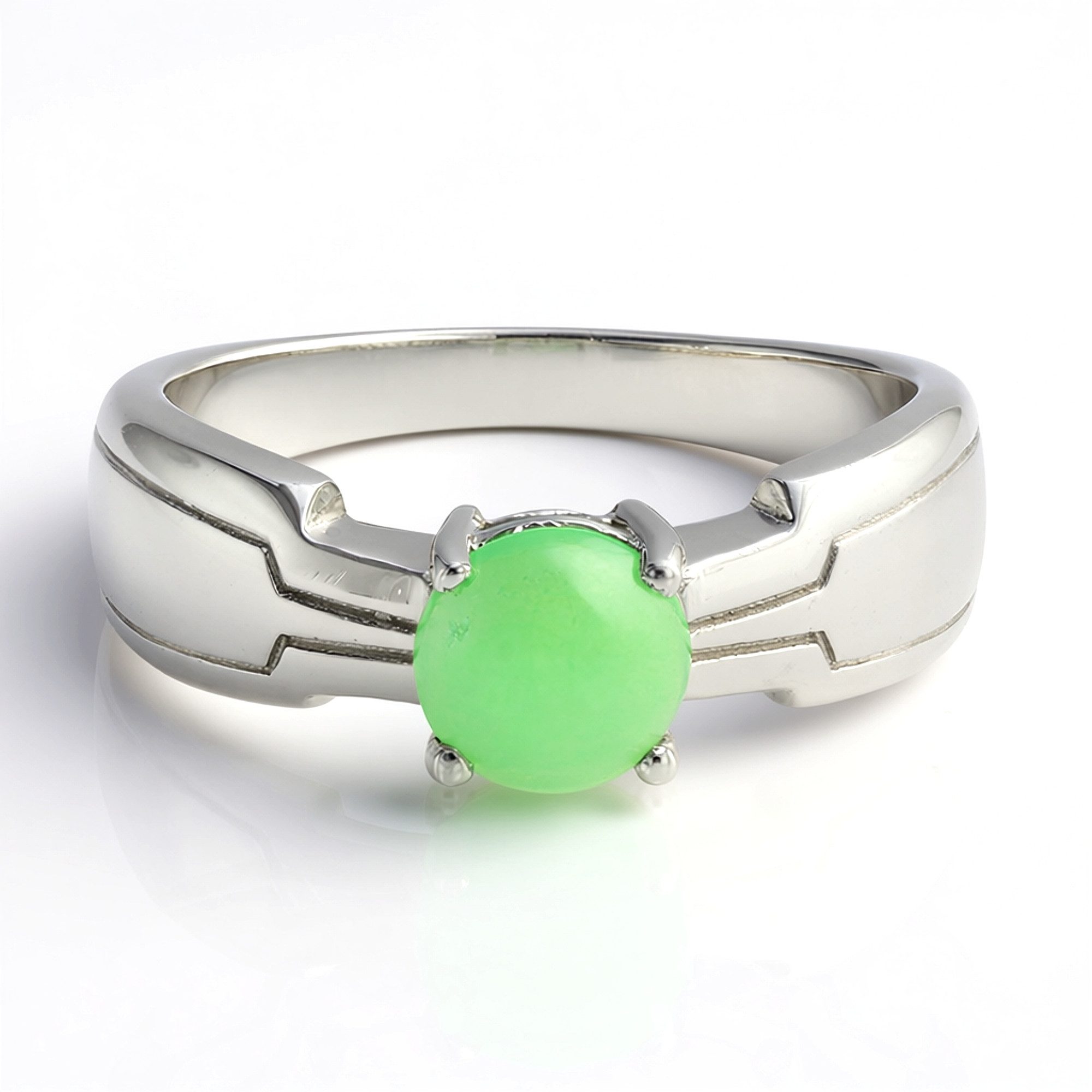 Cavill Solitärring Cavill Ring 925 Silber, 1,06 ct grüner Chrysopras Cabochon (1-tlg)