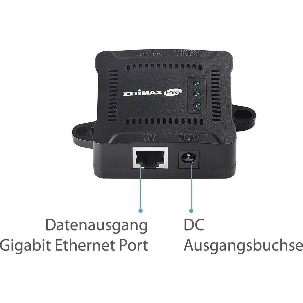 Gigabit Edimax IEEE Splitter Netzwerk-Switch PoE+ 802.3at mit Pro