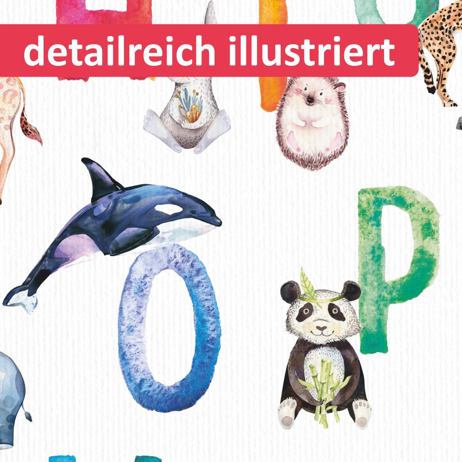 nikima Platzset Tier ABC Aquarell, (1-St) günstig online kaufen