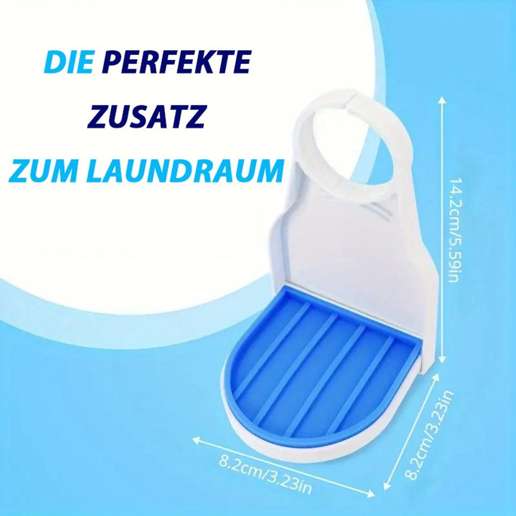 TUABUR faltbar, Matte auslaufsicher Blau Waschmittelbecherhalter, Flaschenuntersetzer +