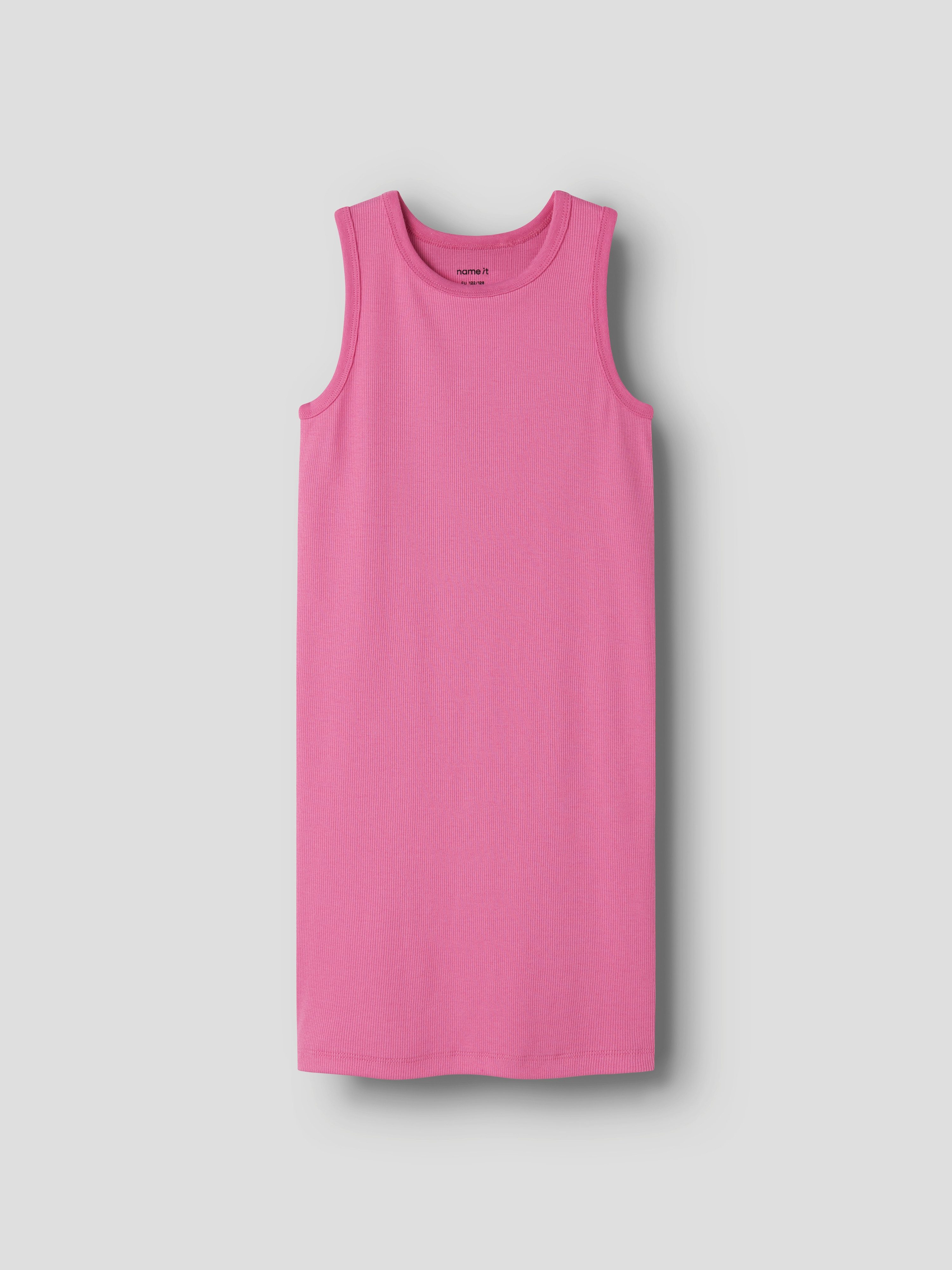 Name It Jerseykleid NKFNAKAL SL SLIM DRESS NOOS Baumwollmischung, Jersey Rippware