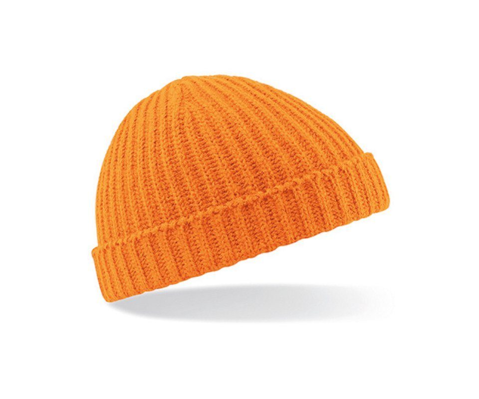 Beechfield® Strickmütze Fischermütze Herren Trawler Beanie Kurze Seemannsmütze Kurz Fischerman