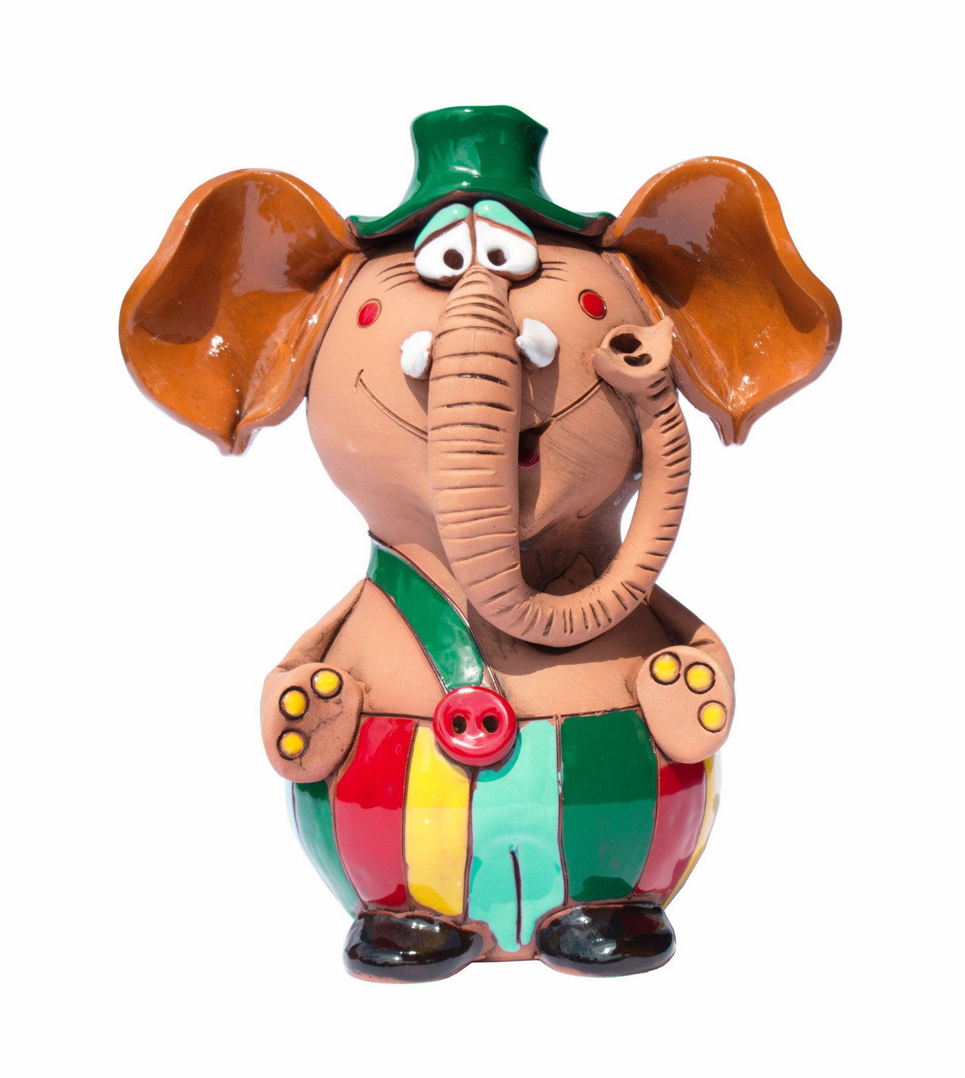 Tierfigur Zaunhocker Gartenstecker Deko Elefant Keramik Skulptur Figur Objekt