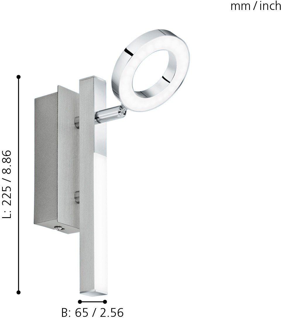 CARDILLIO integriert, fest LED Wandleuchte Warmweiß LED 1, EGLO