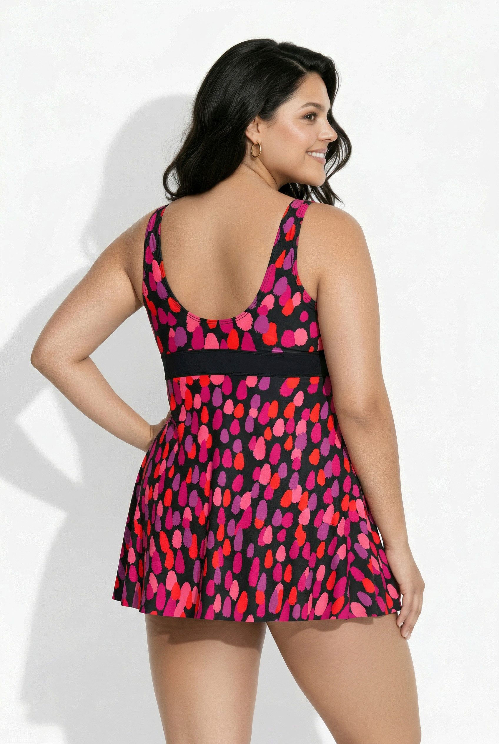 Ulla Popken Badekleid Badekleid Punkte Softcups recycelt