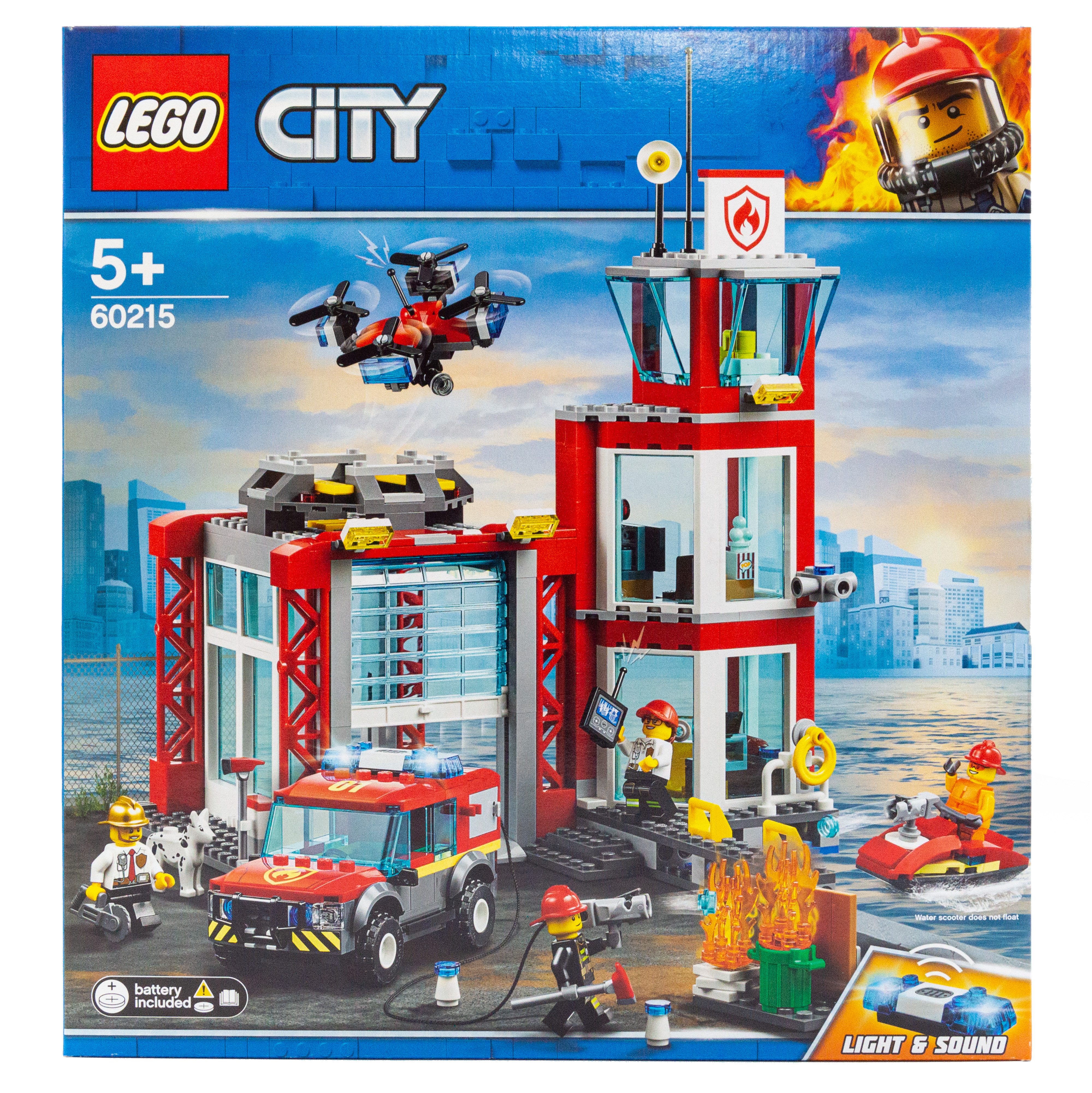 LEGO City Feuerwehr-Station (60215), Bauset (509 Teile) Spielbausteine