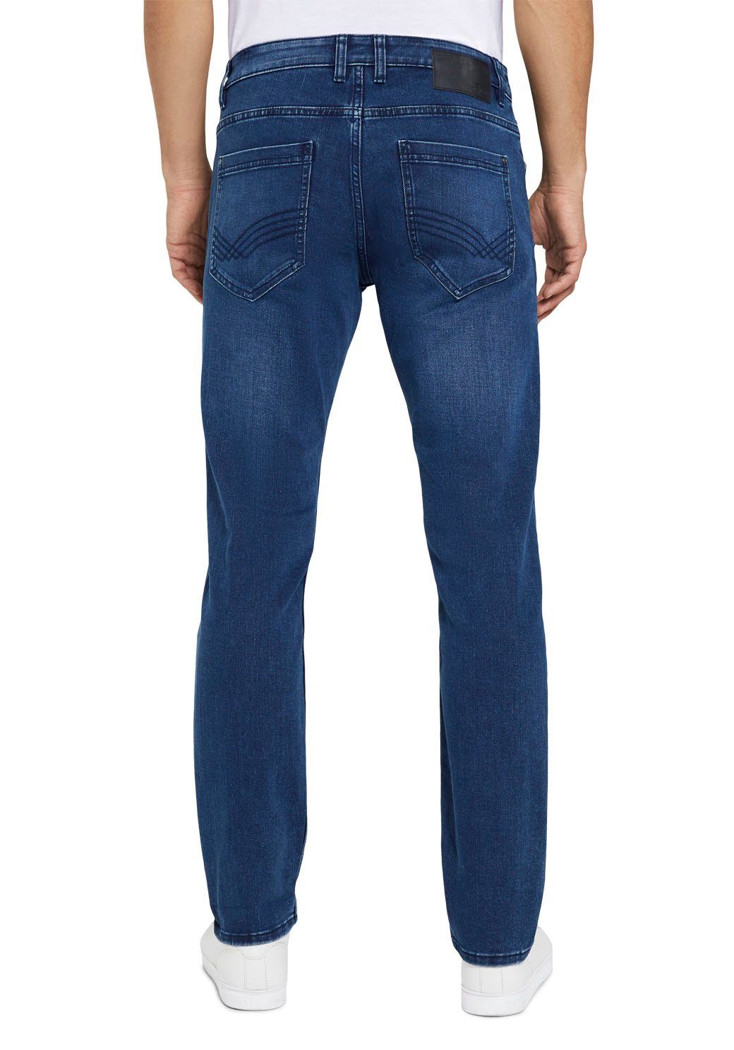 TOM TAILOR mit Reißverschluss Josh 5-Pocket-Jeans mid-stone-blue