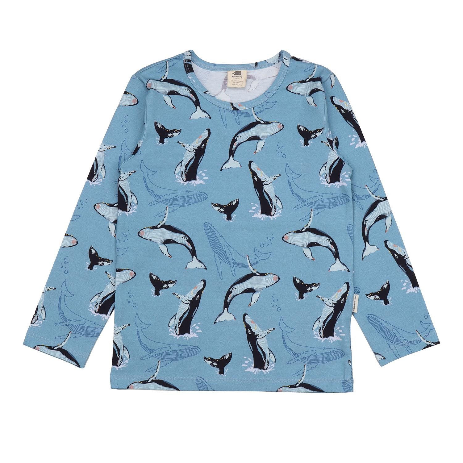 Langarmshirt Walkiddy mit Wal Print aus Bio Baumwolle