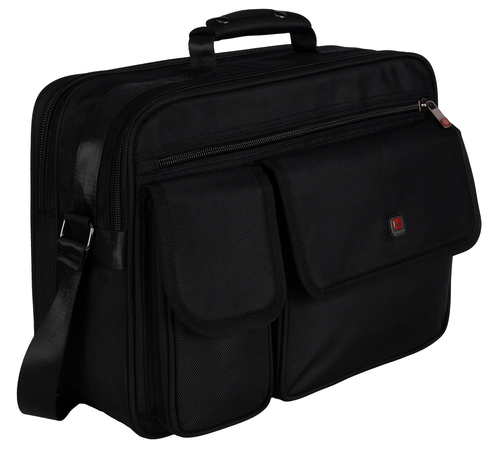 EAAKIE Umhängetasche Arbeitstasche Umhängetasche Flugbegleiter Herrentasche Schwarz XXL – Bild 4 von 5