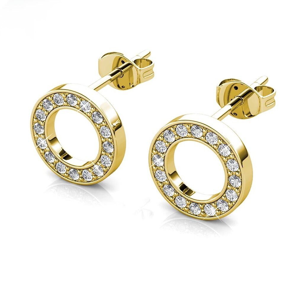 ROUGEMONT Paar Ohrstecker Minimalistische Kreis Damen Ohrstecker Zirkonia Hypoallergen, Hypoallergen – Bild 3 von 4
