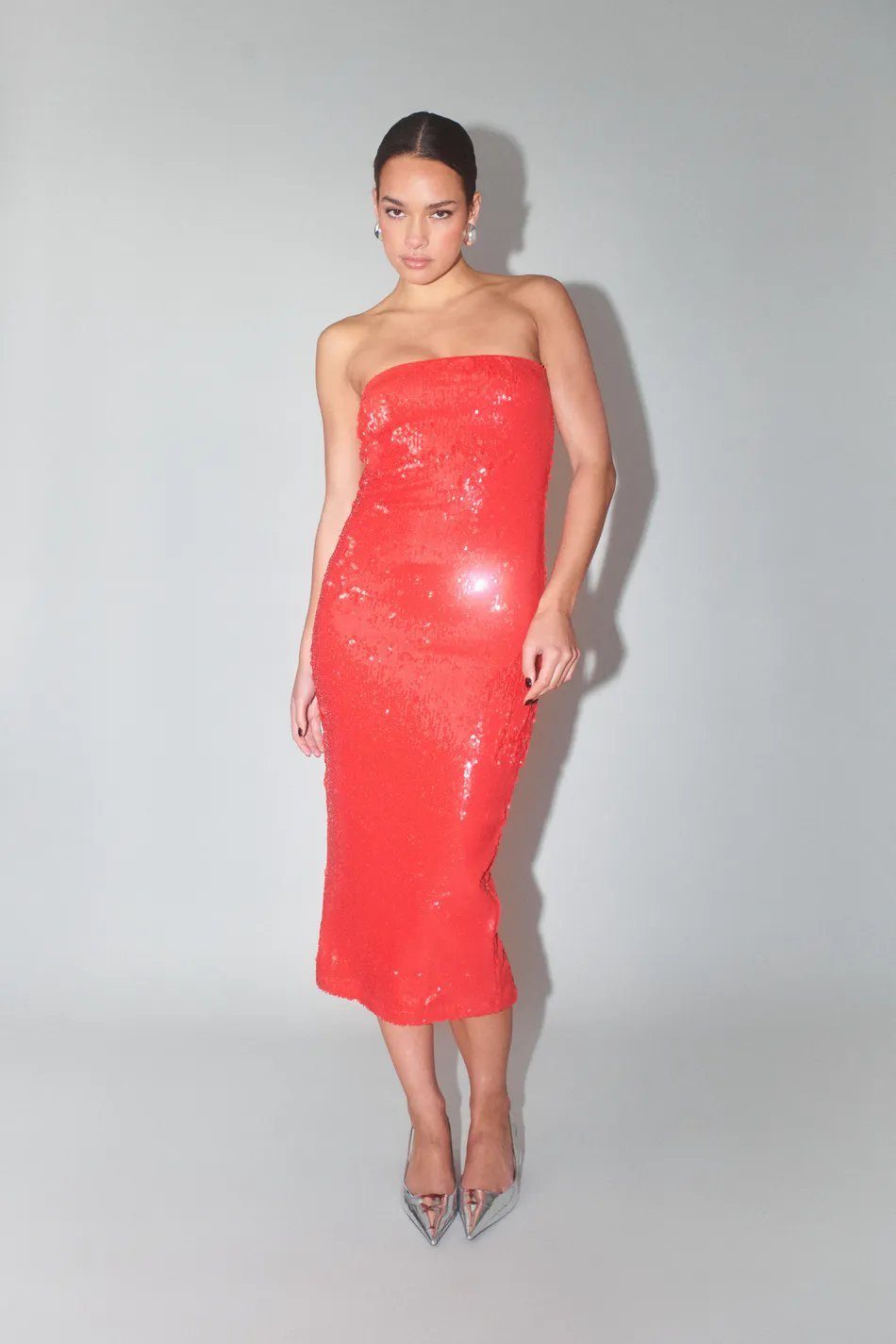 Gina Tricot Paillettenkleid - Tube Dress - Sequin midi tube dress - Stretch Kleid