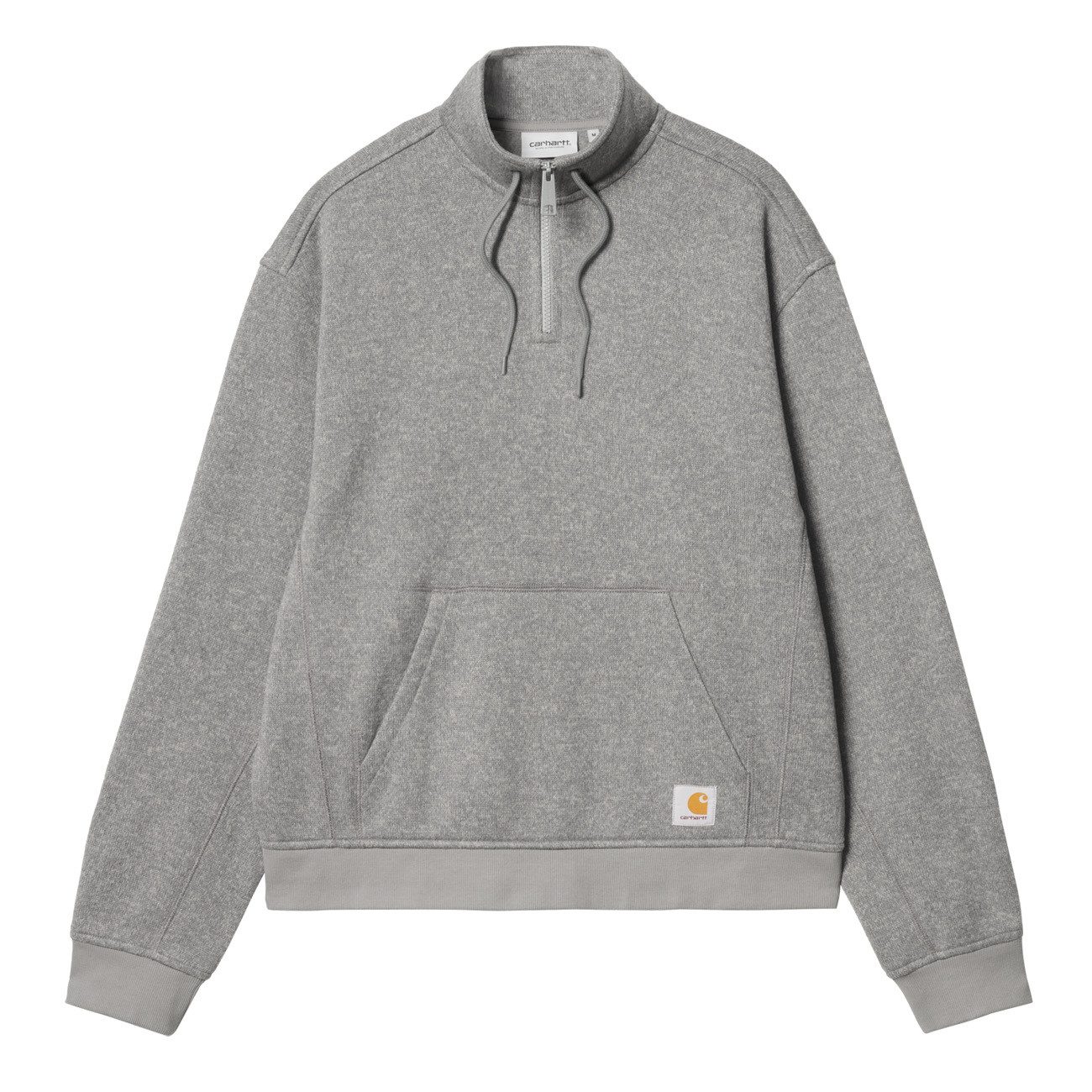 Carhartt WIP Rundhalspullover Carhartt WIP Luther Half Zip Sweat Herren Misty Grey Heather