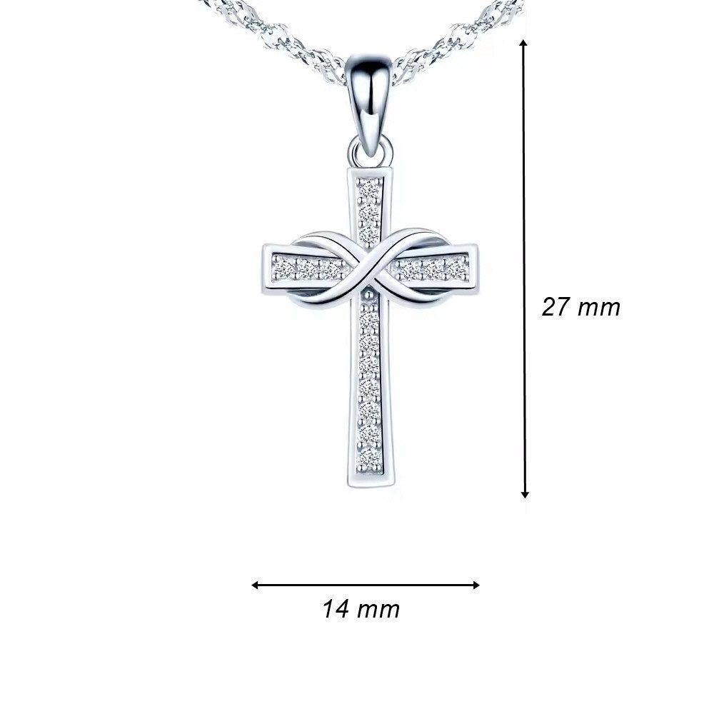 ELLAWIL Silberkette Kreuzkette mit Kreuz Anhänger günstig online kaufen