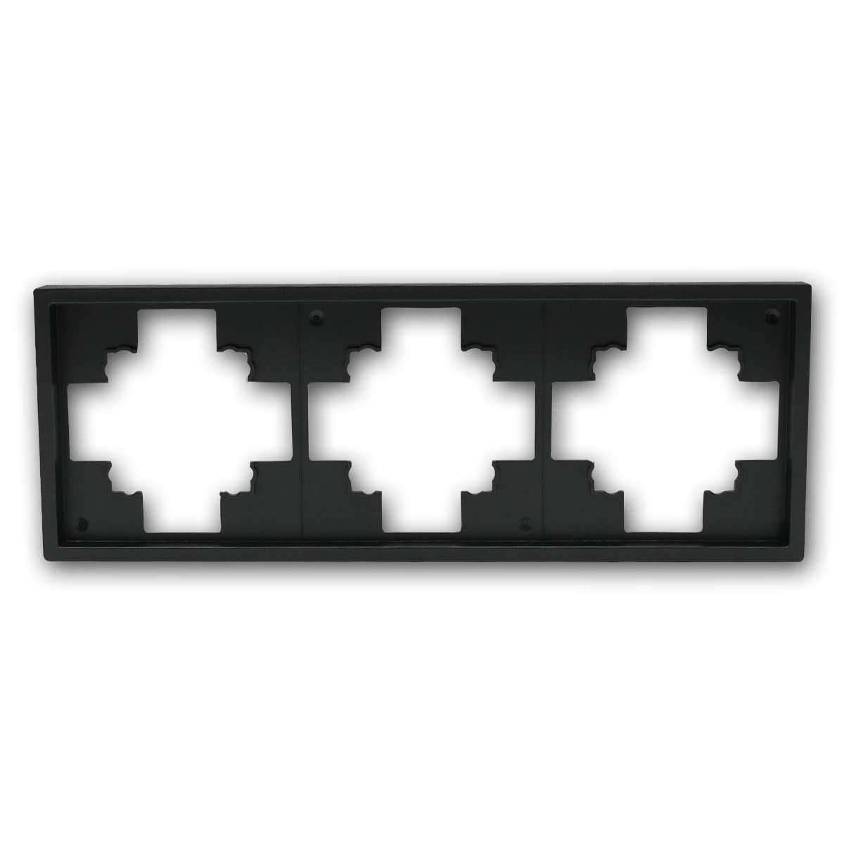 McPower Rahmen 3x 3-fach Rahmen SHALLOW anthrazit, 225x80x10mm