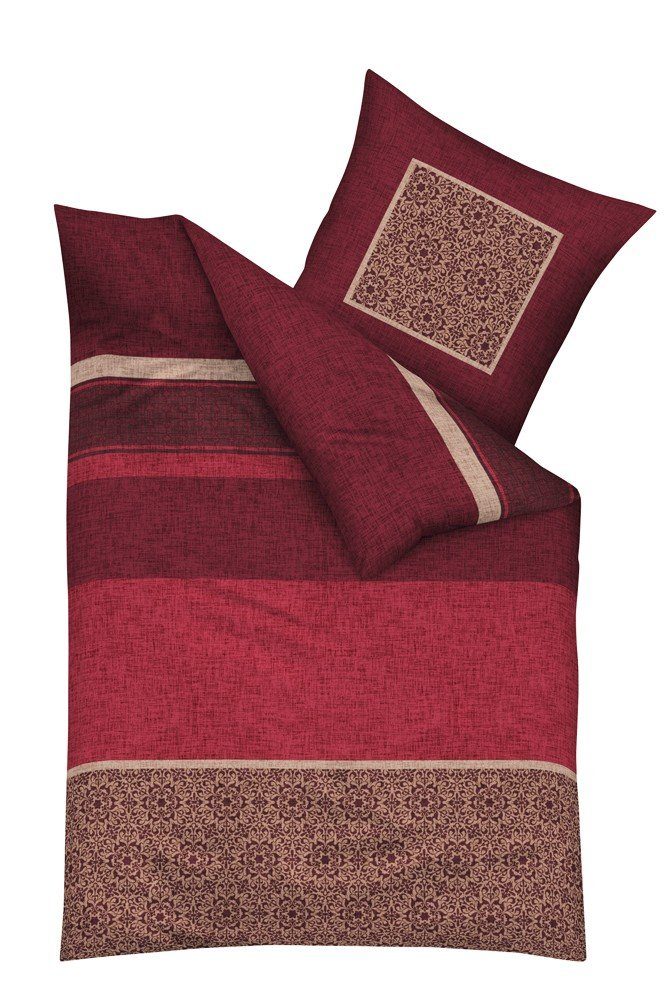 Kaeppel Bettwäsche Kaeppel Fein Biber Bettwäsche Destination Rot Bordeaux S günstig online kaufen
