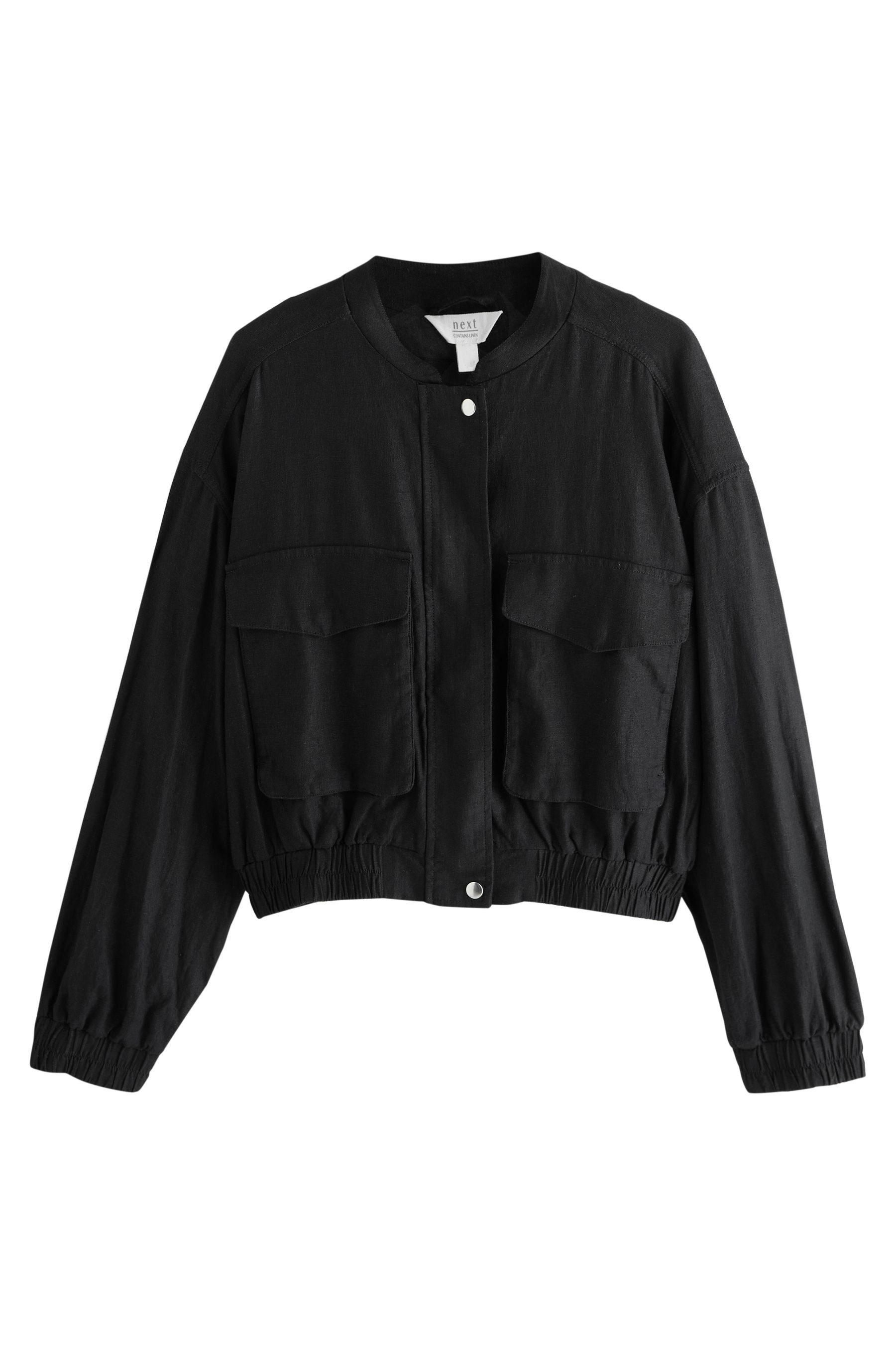 Next Bomberjacke Bomberjacke aus Leinenmischung (1-St) günstig online kaufen
