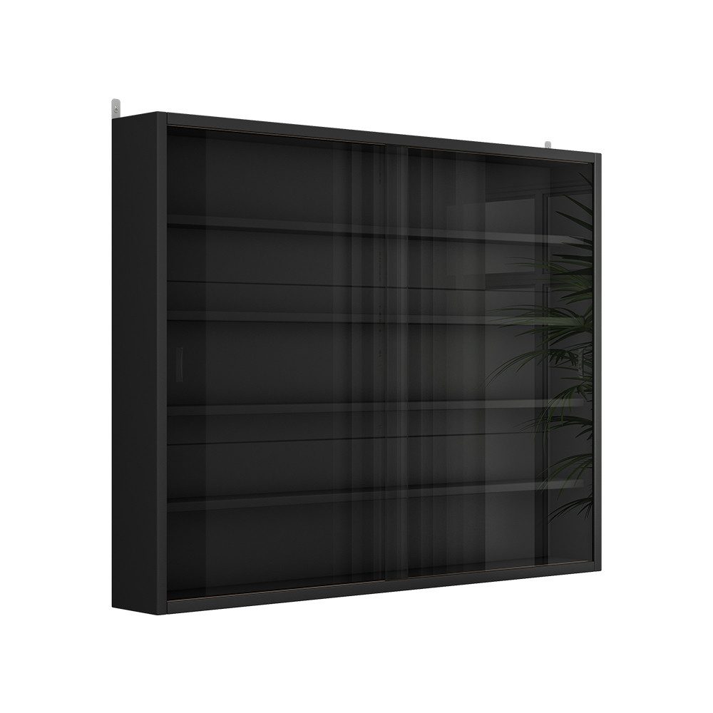 Vicco Hängevitrine Clario, Schwarz, mit 4 Einlegeböden günstig online kaufen