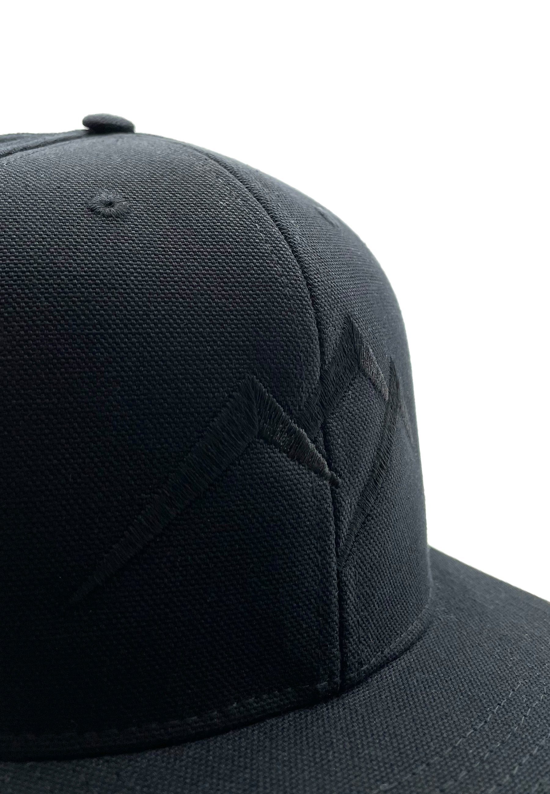 Stick Snapback DRASSN schwarz EU Gröbenstädt MADE mit schwarz Bio-Baumwolle, - IN Cap 100%