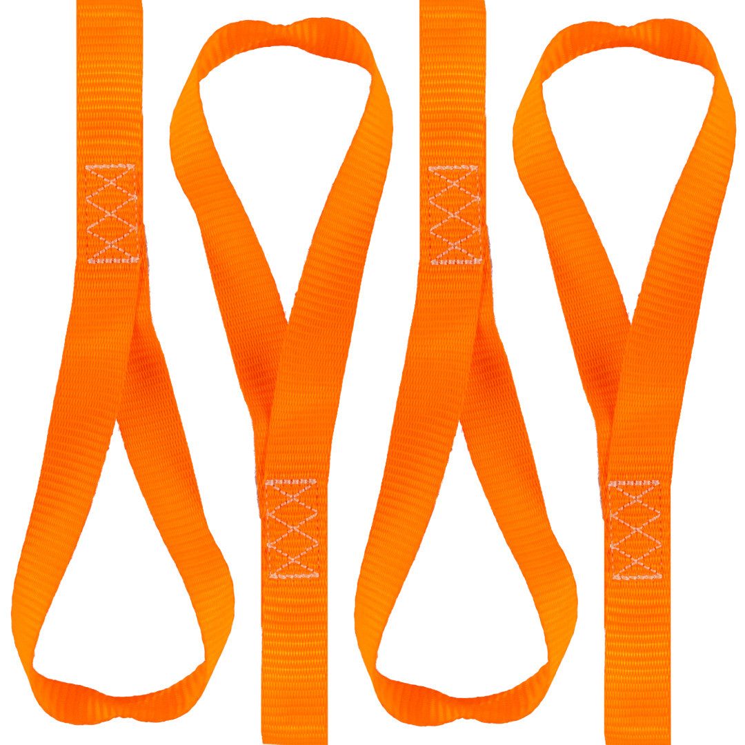 Zurrgurt Zurrschlaufen für Spanngurte 4er SET, 30cm lang, orange