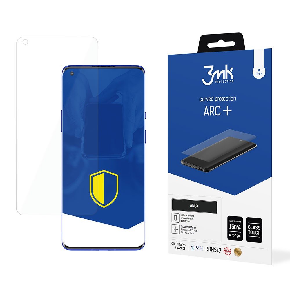 3MK Displayschutzfolie Panzerfolie Bildschirmschutz für OnePlus 8 Pro 5G, Spar-Set, 1 Stück, Selbstheilend, randlos, fingerabdrucktauglich