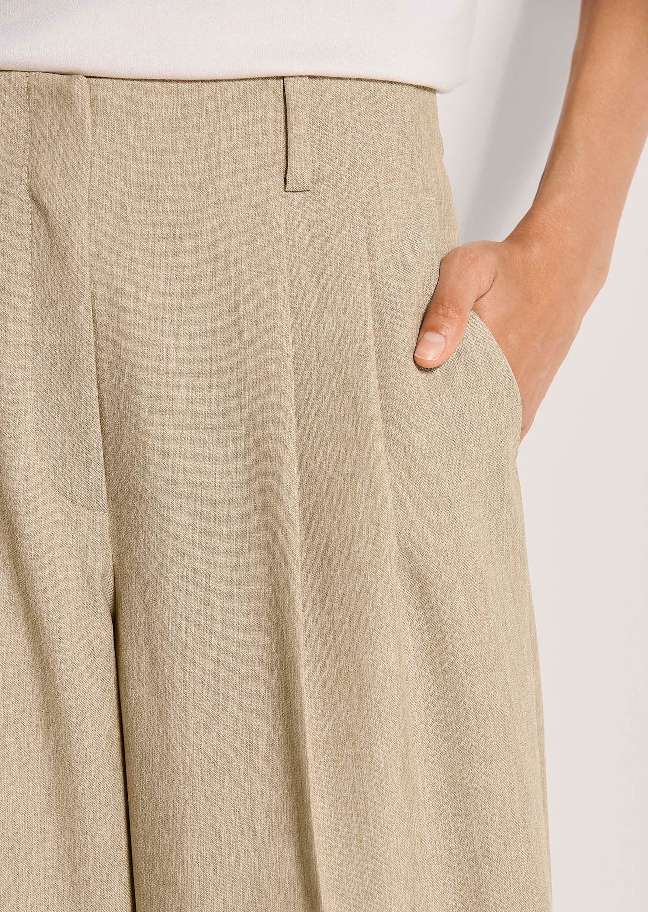 MADELEINE Stoffhose Sommerhose mit Bügelfalten Jerseyhose mit Formbund, Gürtelschlaufen, Taschen und Knöchellänge – Bild 4 von 5