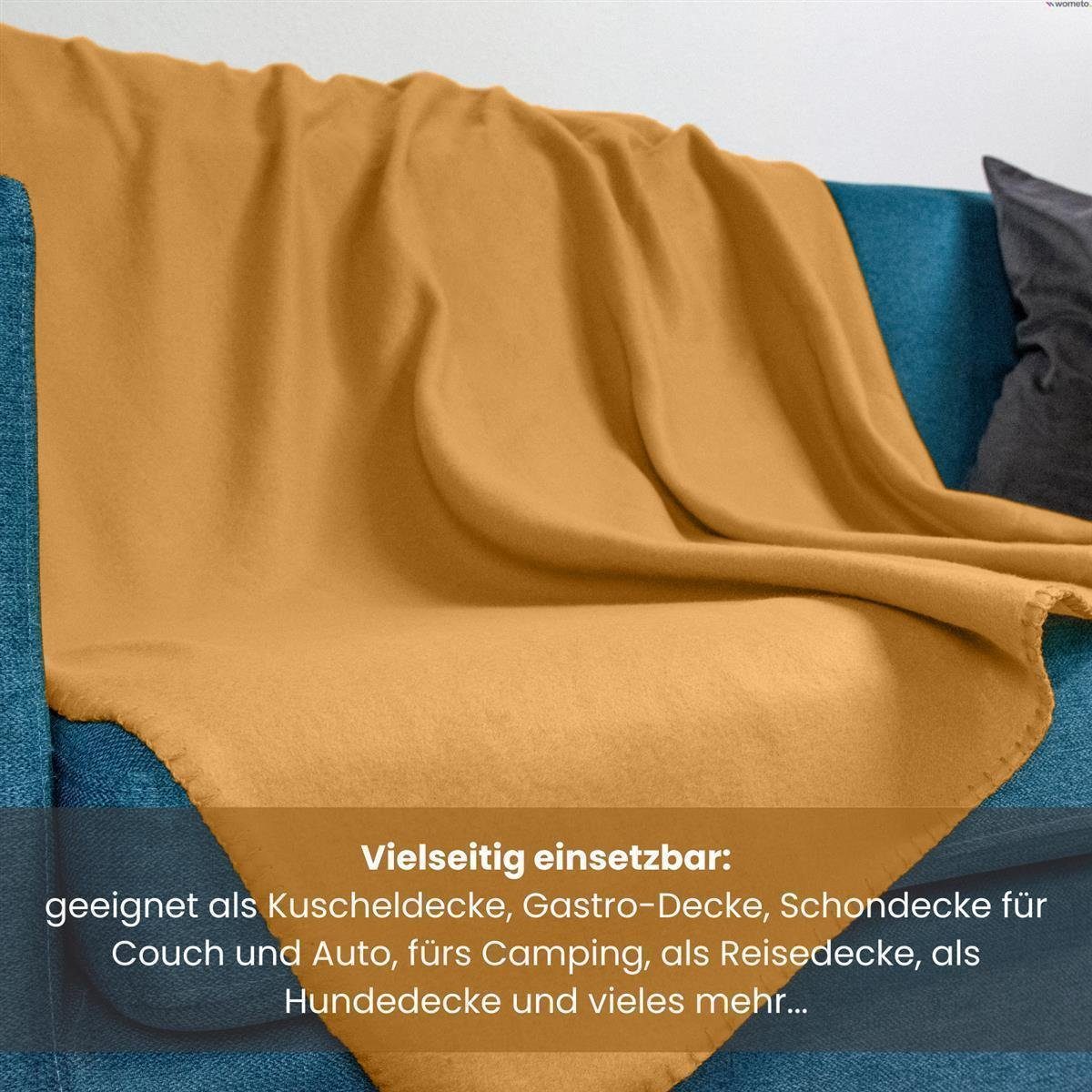 Wohndecke Polar-Fleece, wometo, OEKO-TEX®, 3 Fleecedecken mit Kettel-Rand & Anti-Pilling – Bild 5 von 5