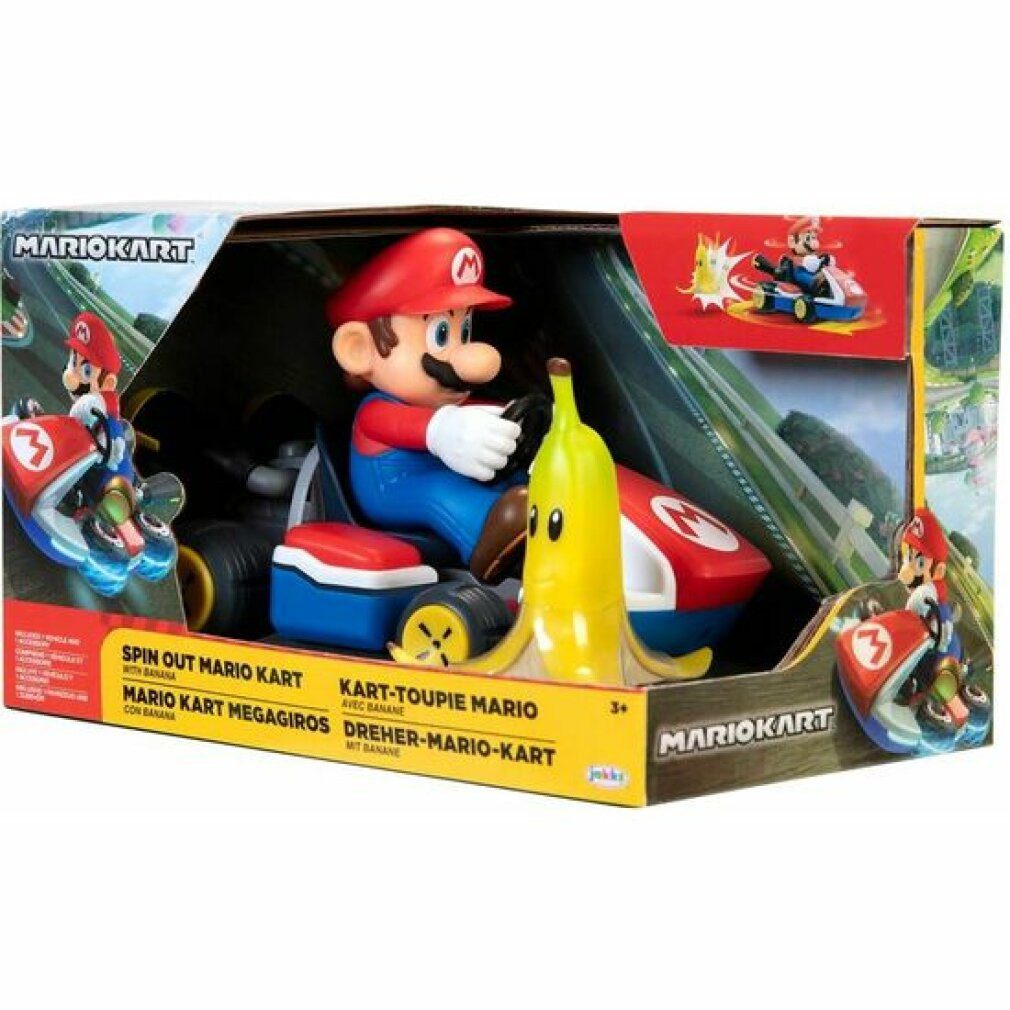 Jakks Pacific Spielzeug-Rennwagen Mario Kart Spinout Mario Kart Figur 6cm