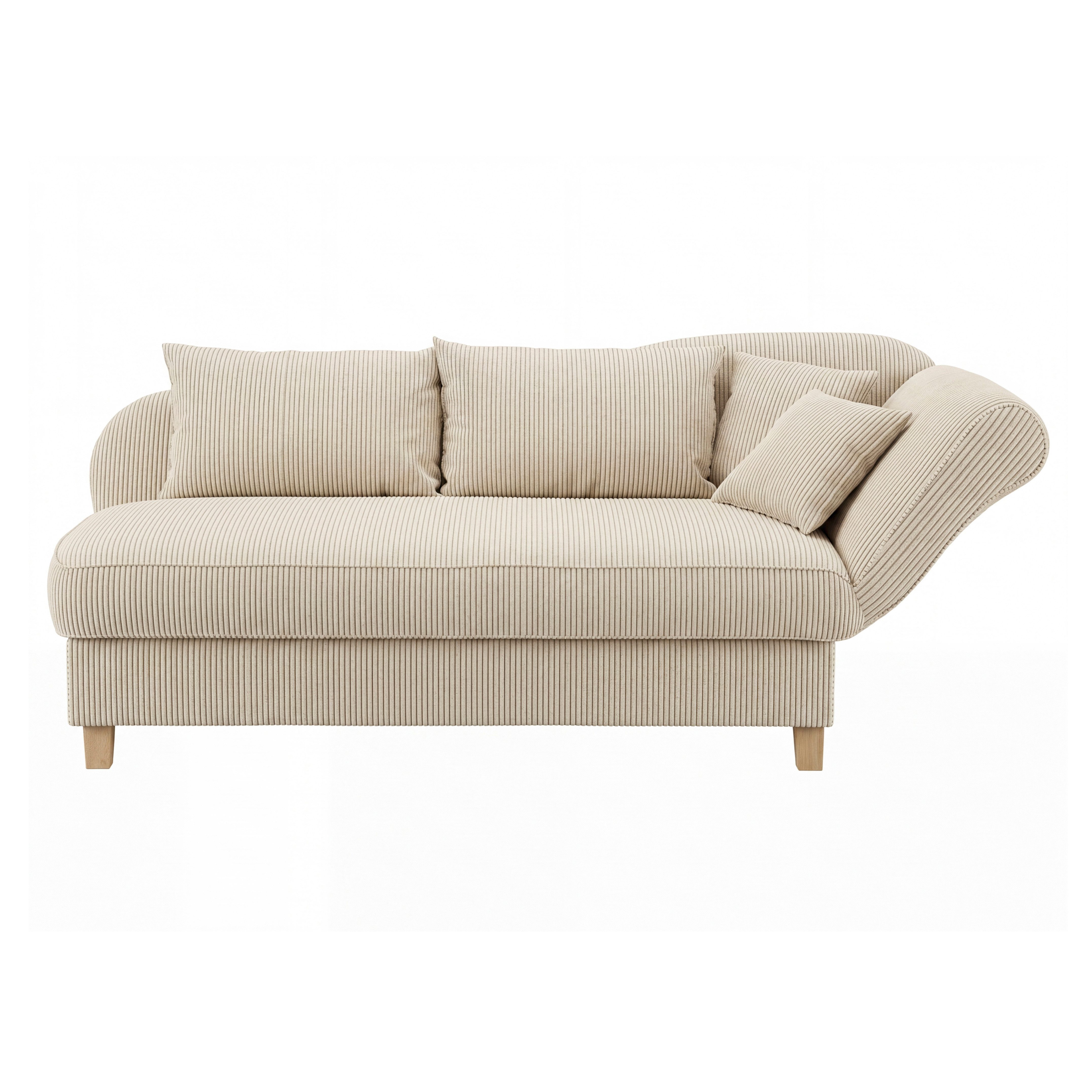 Max Winzer® Recamiere Selma, mit Armteil rechts klappbar, Federkern, Bettkasten, Bettfunktion