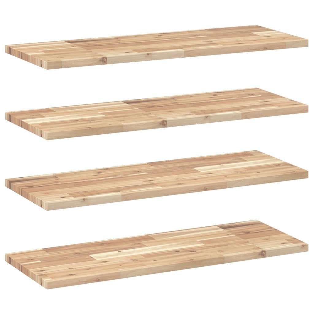 vidaXL Regal Schweberegale 4 Stk. 100x30x2 cm Massivholz Unbehandelt, 4-tlg.