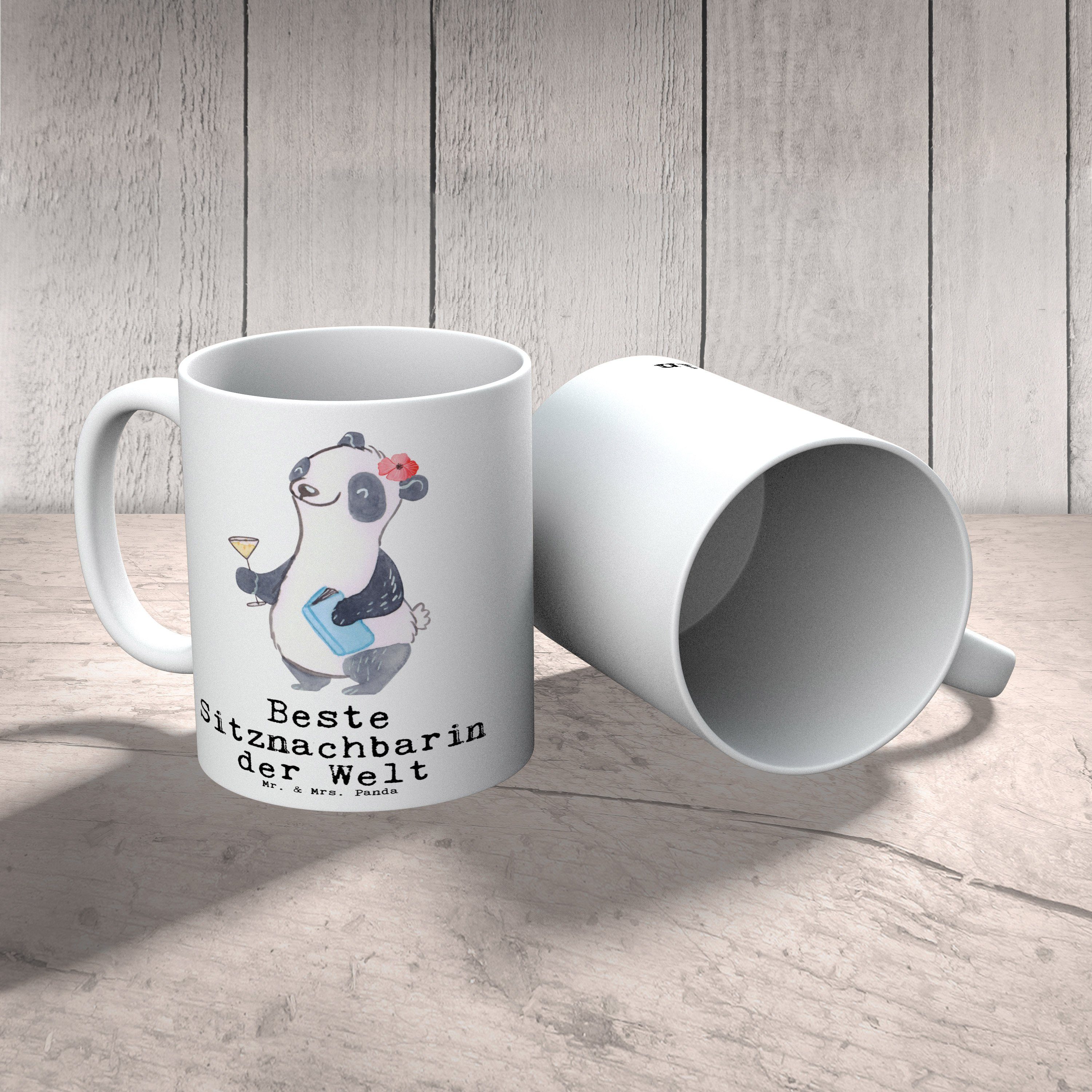 der Mrs. - Danke, Geburtstag, Schenken, - Welt Mr. Bedanken, Panda Sitznachbarin Beste Keramik Tasse Büro, Geschenk, Kaffeebecher, Uni, Becher, Kommilitone, Weiß & Kaffeetasse, Panda